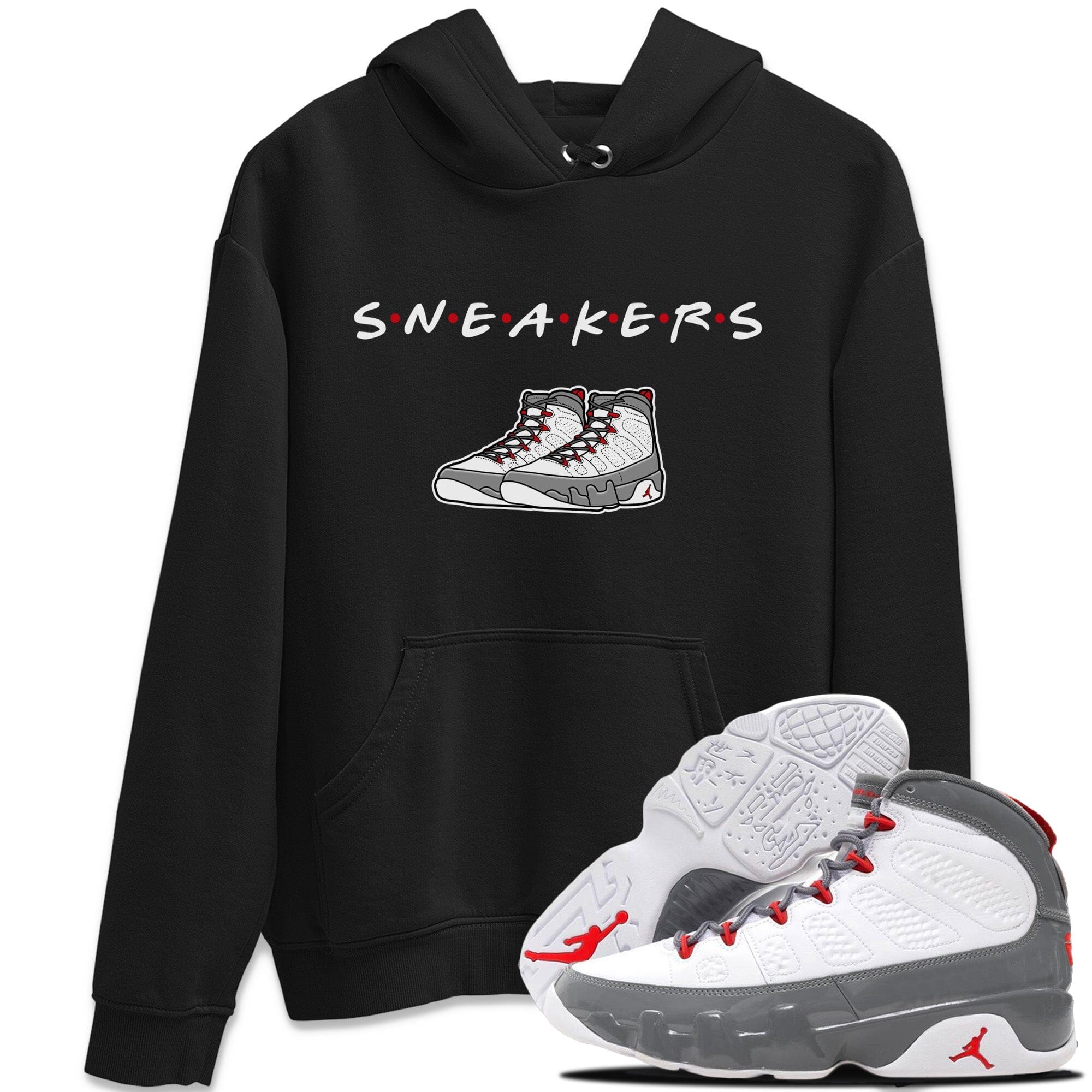 snkmatchs Unisex Tops - Air Jordan 9 Fire Red