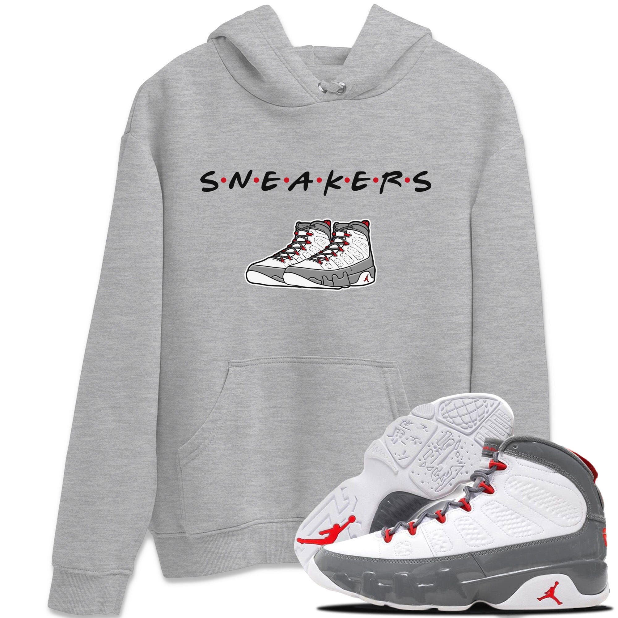 snkmatchs Unisex Tops - Air Jordan 9 Fire Red
