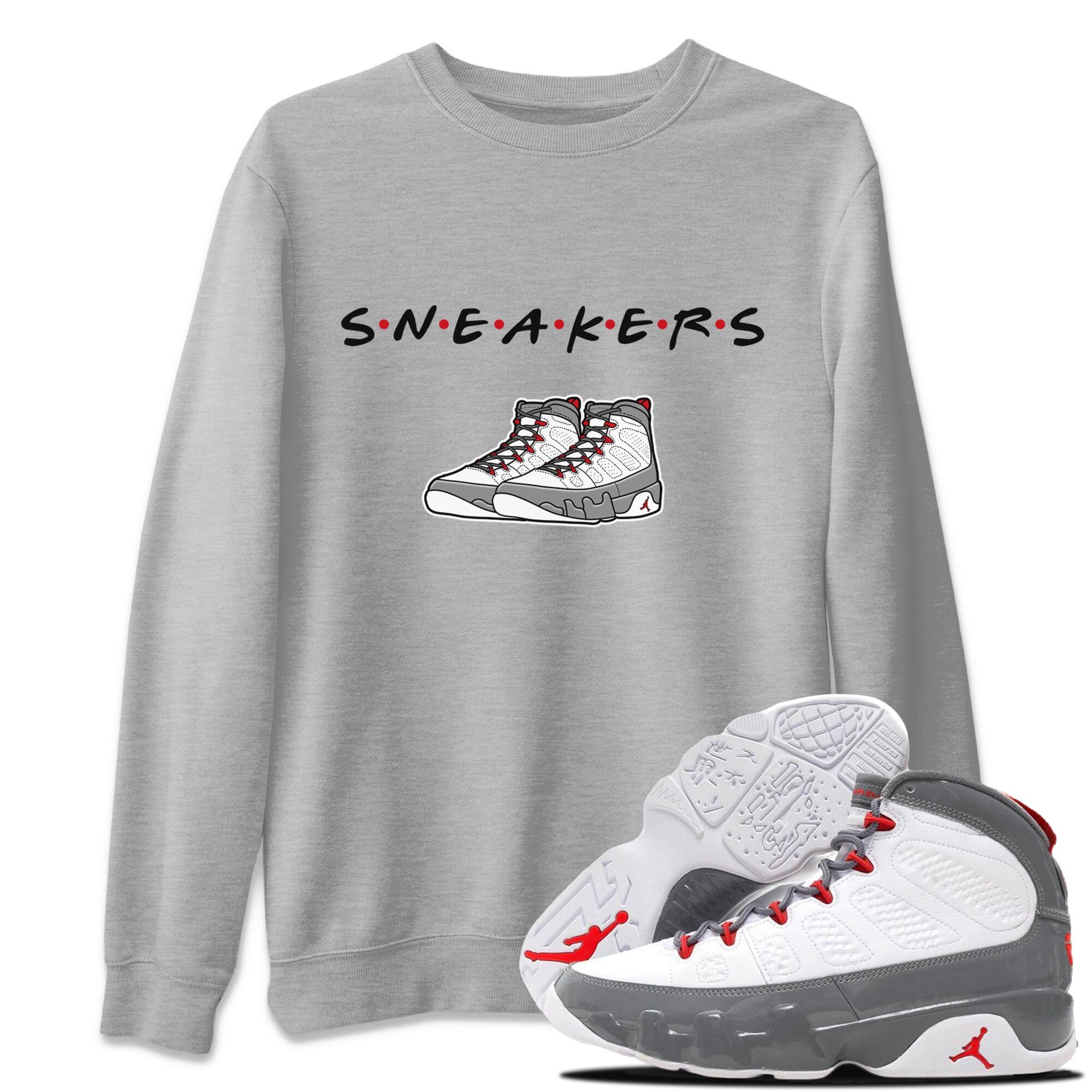 snkmatchs Unisex Tops - Air Jordan 9 Fire Red