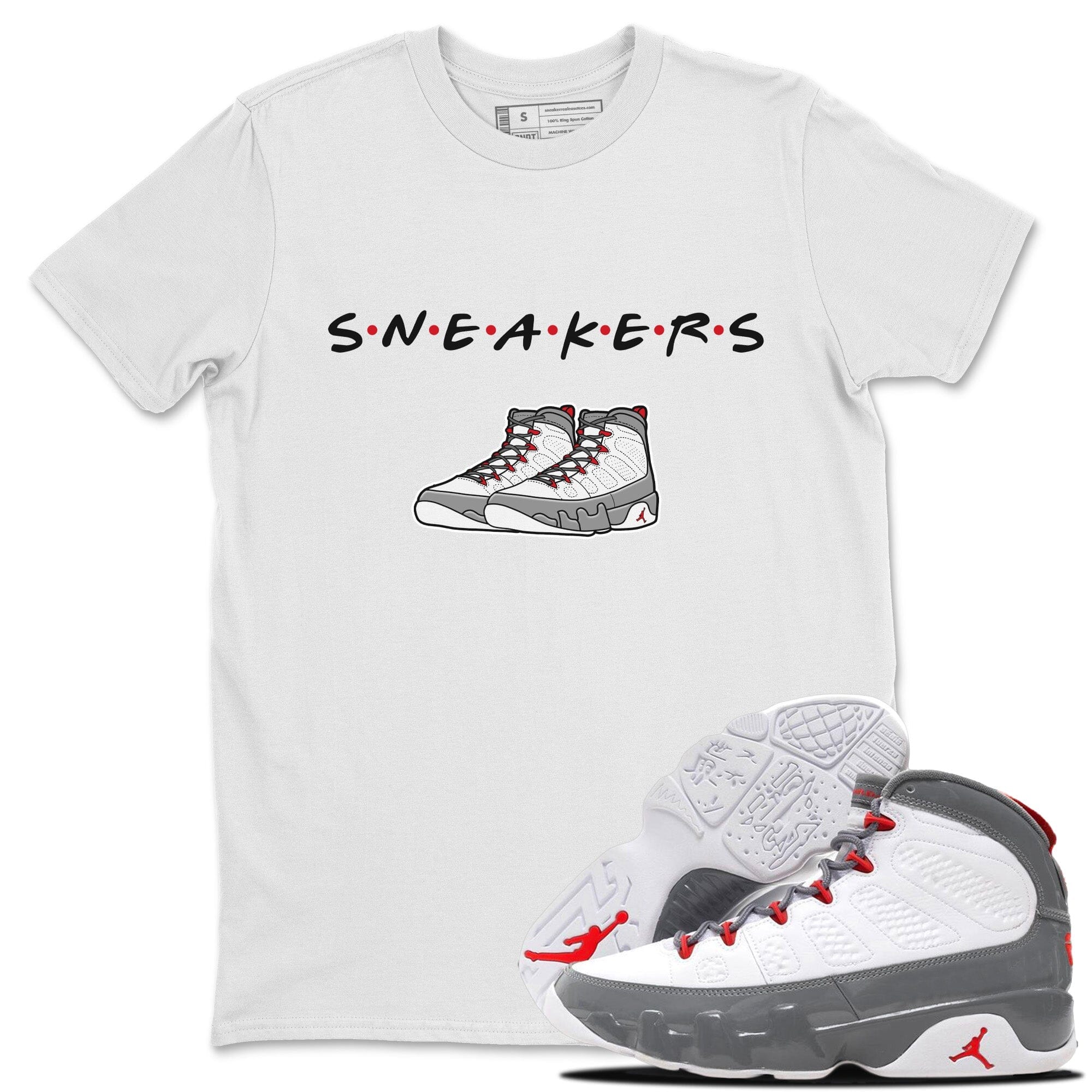 snkmatchs Unisex Tops - Air Jordan 9 Fire Red