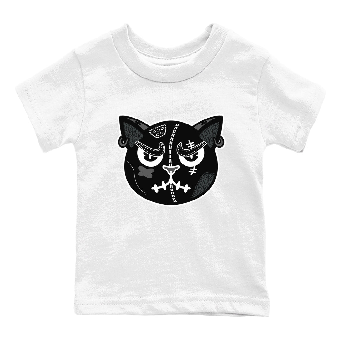 snkmatchs Cat Face snkmatch Tees Kids - Air Jordan 3 Black Cat