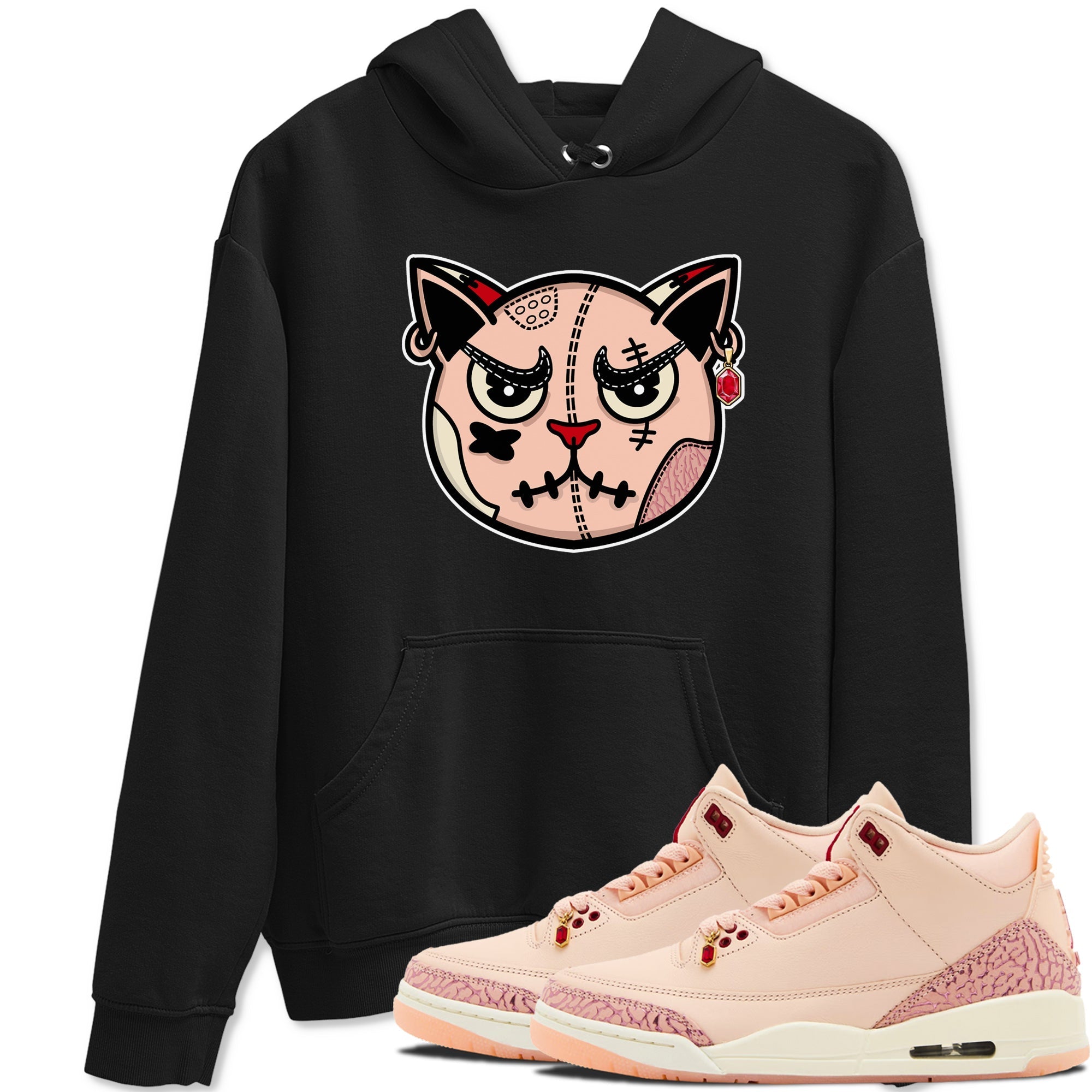 snkmatchs Cat Face snkmatch Tees - Air Jordan 3 Valentines Day