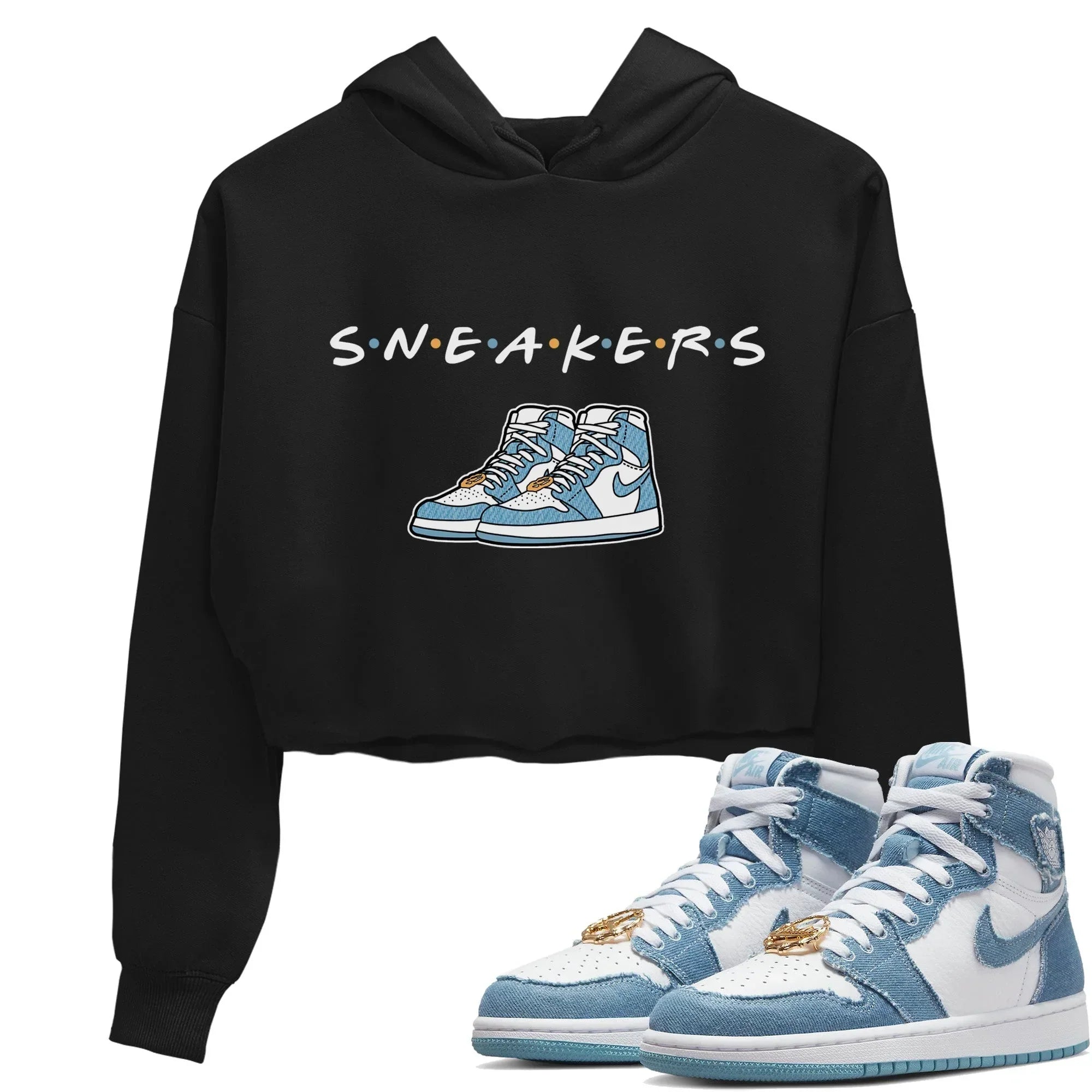 snkmatchs Women's Tops - Air Jordan 1 Denim