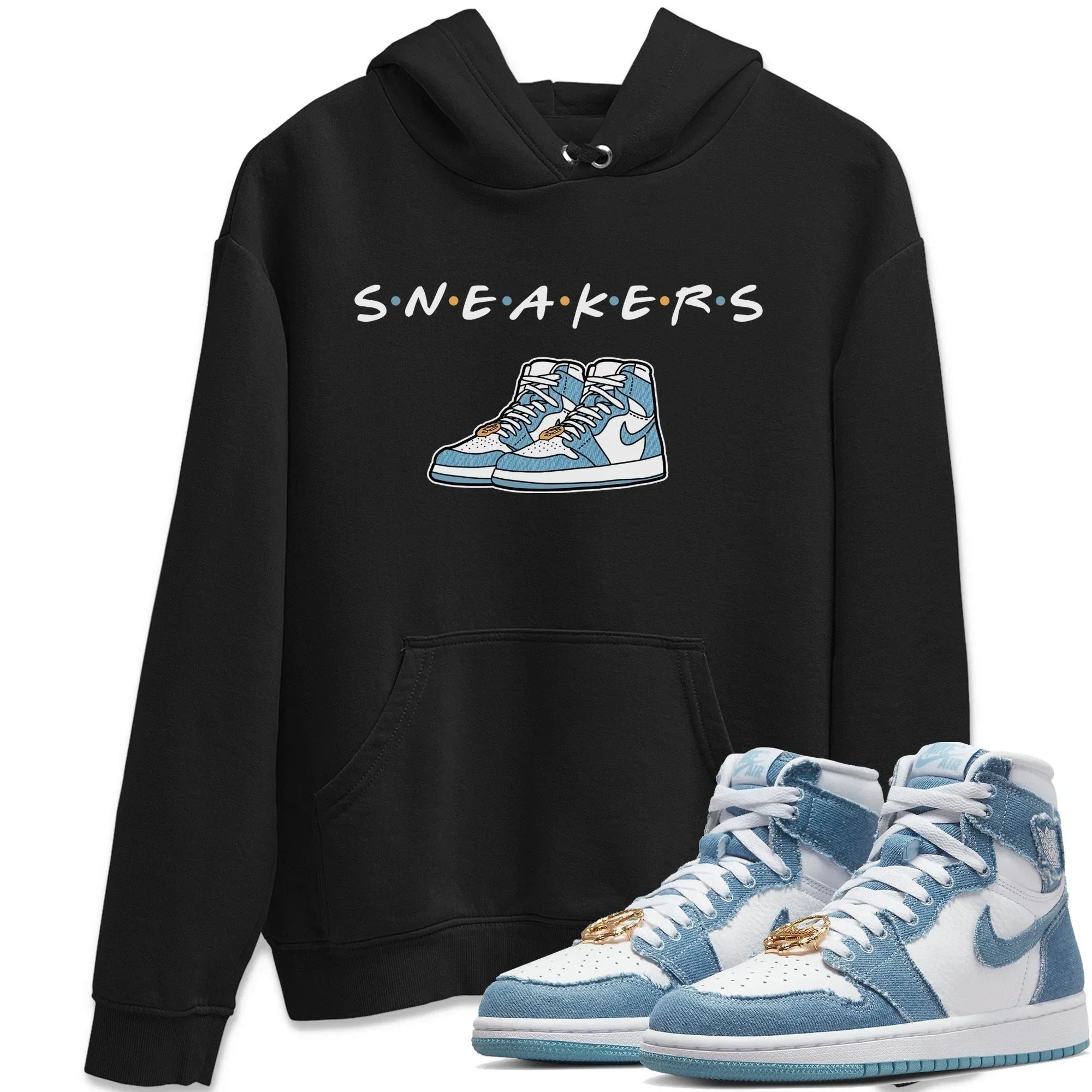snkmatchs Unisex Tops - Air Jordan 1 Denim