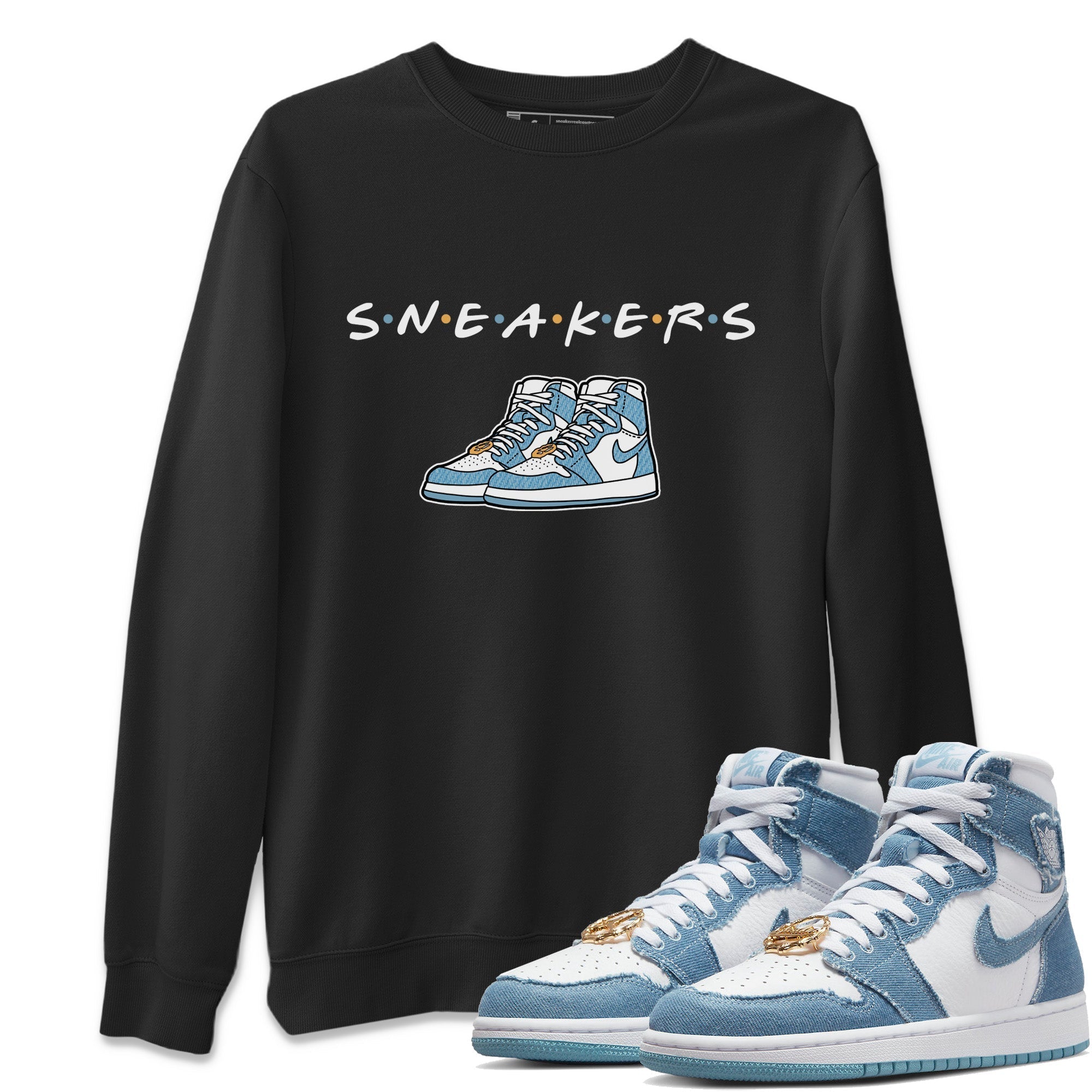 snkmatchs Unisex Tops - Air Jordan 1 Denim