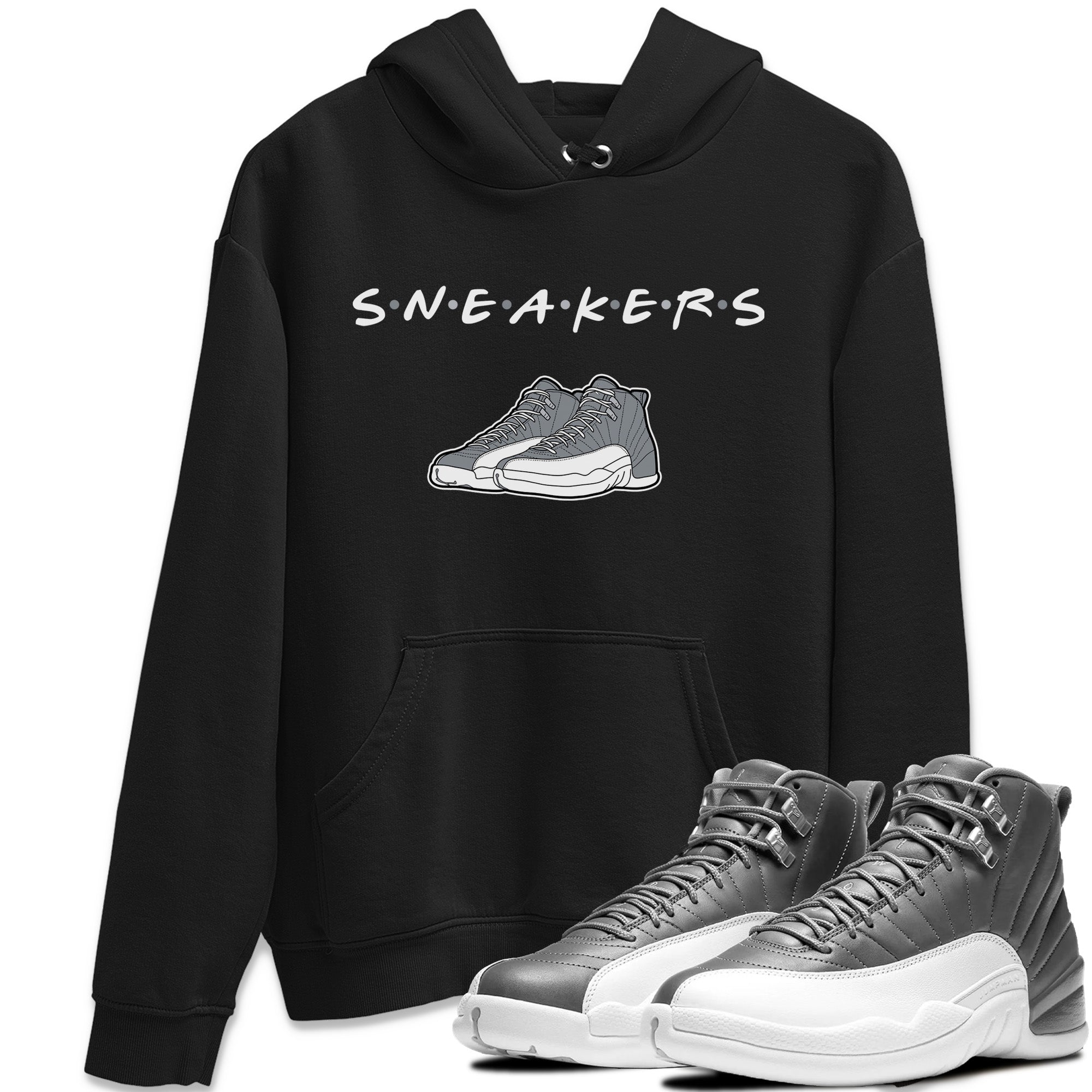 snkmatchs Unisex Tops - Air Jordan 12 Stealth