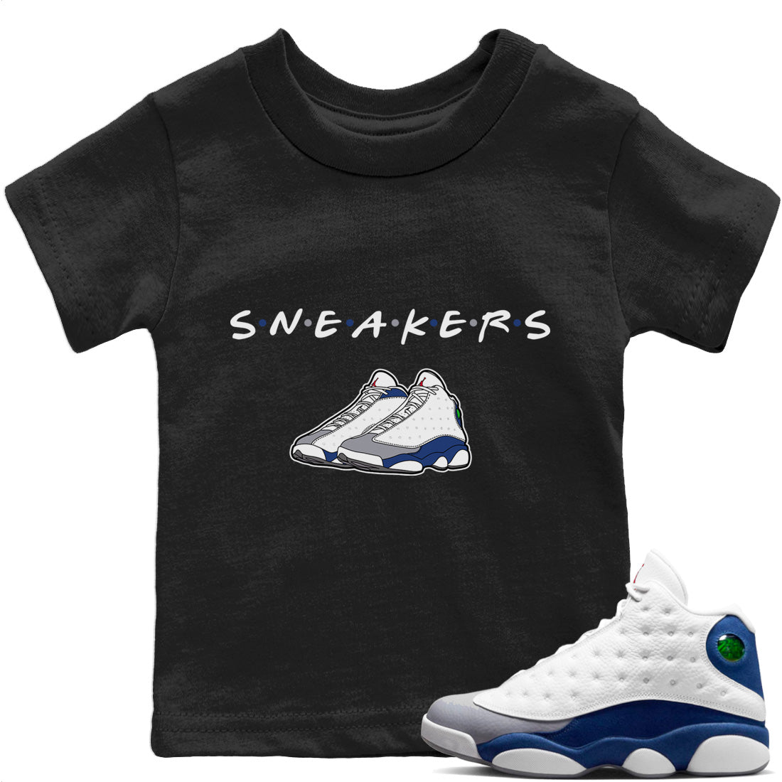 snkmatchs Kids Tops - Air Jordan 13 French Blue