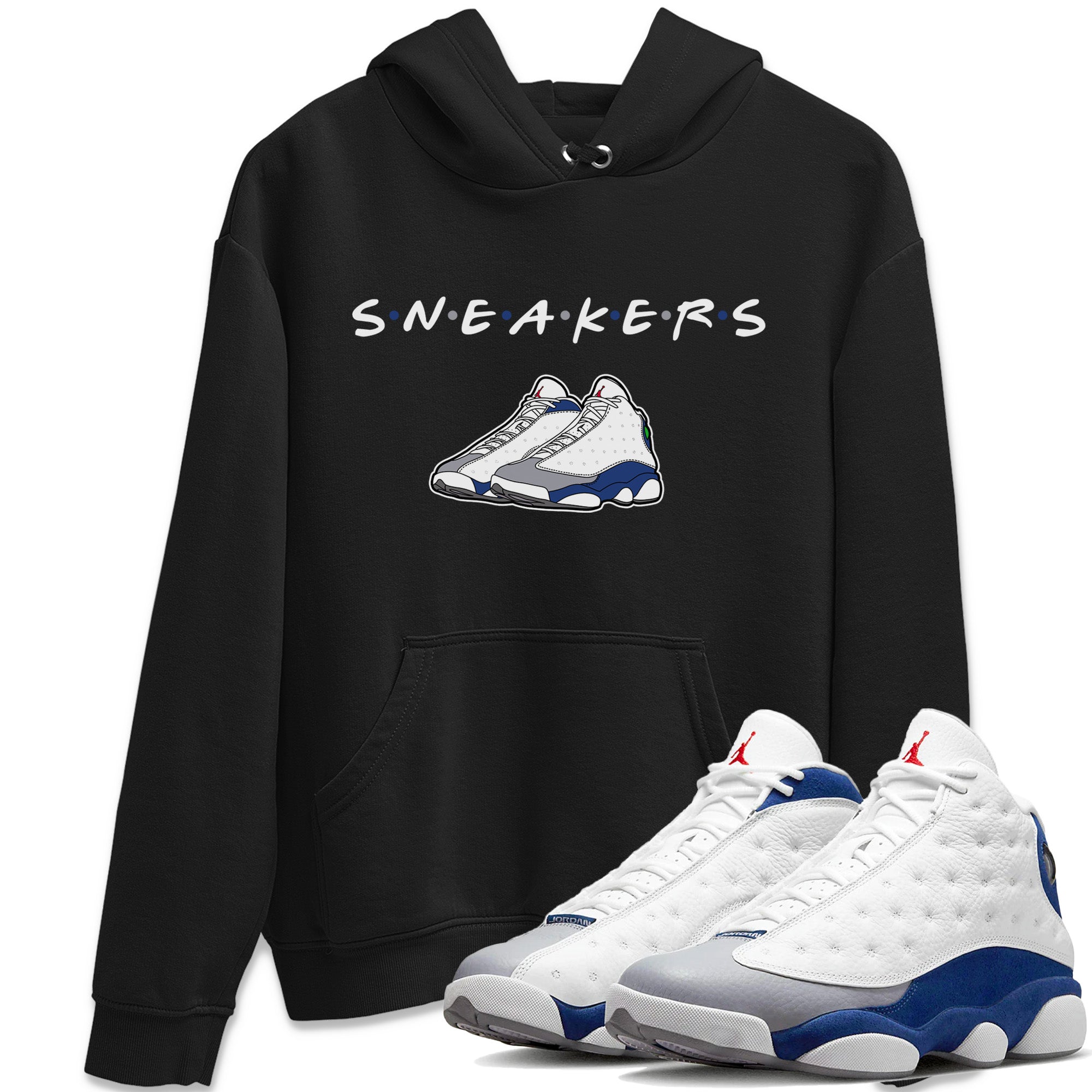 snkmatchs Unisex Tops - Air Jordan 13 French Blue