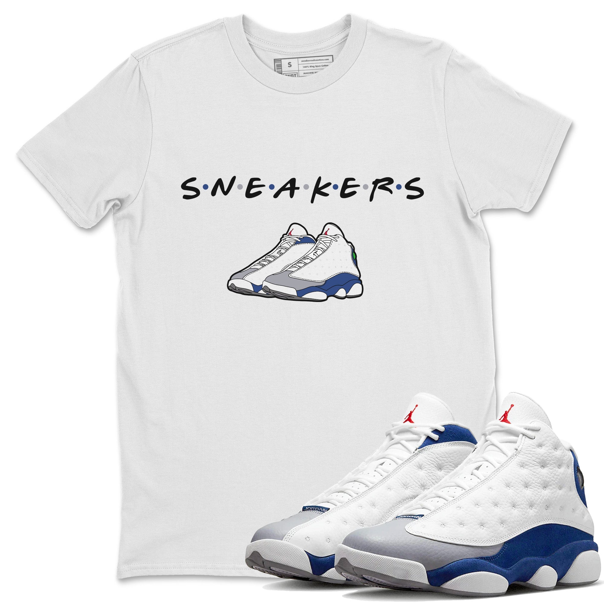 snkmatchs Unisex Tops - Air Jordan 13 French Blue