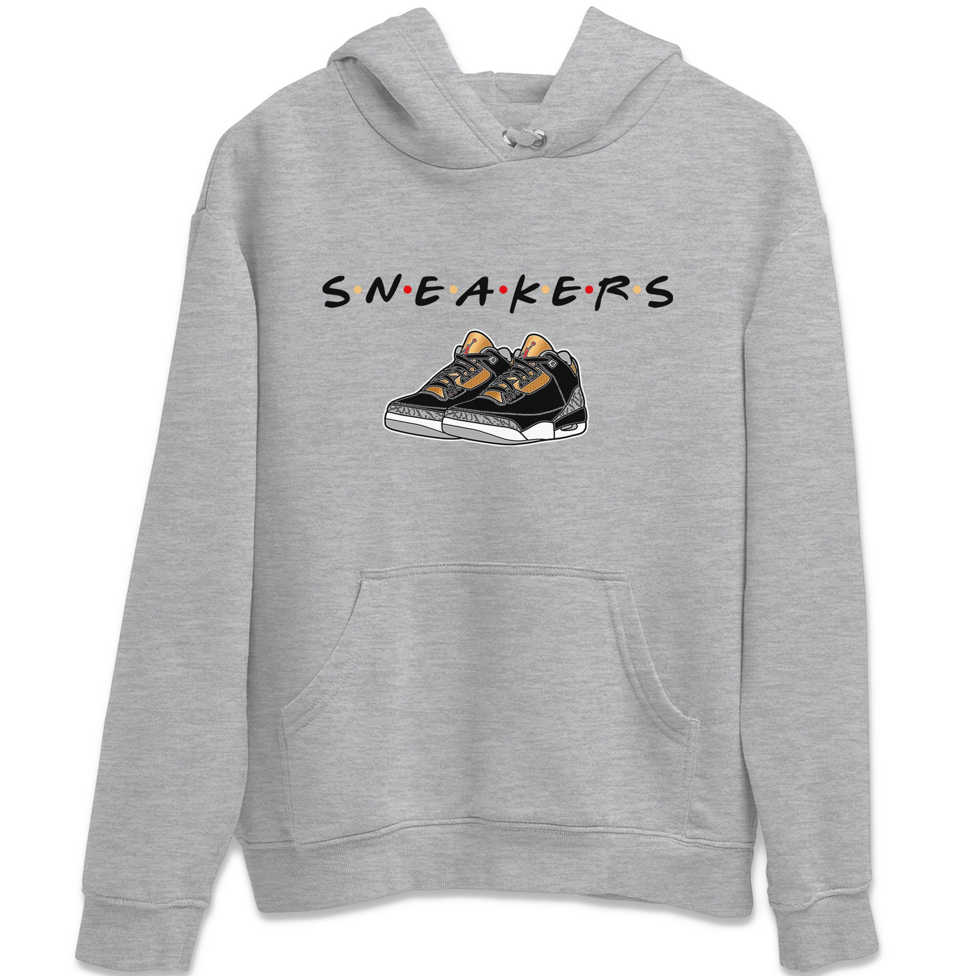 snkmatchs Unisex Tops - Air Jordan 3 Black Gold