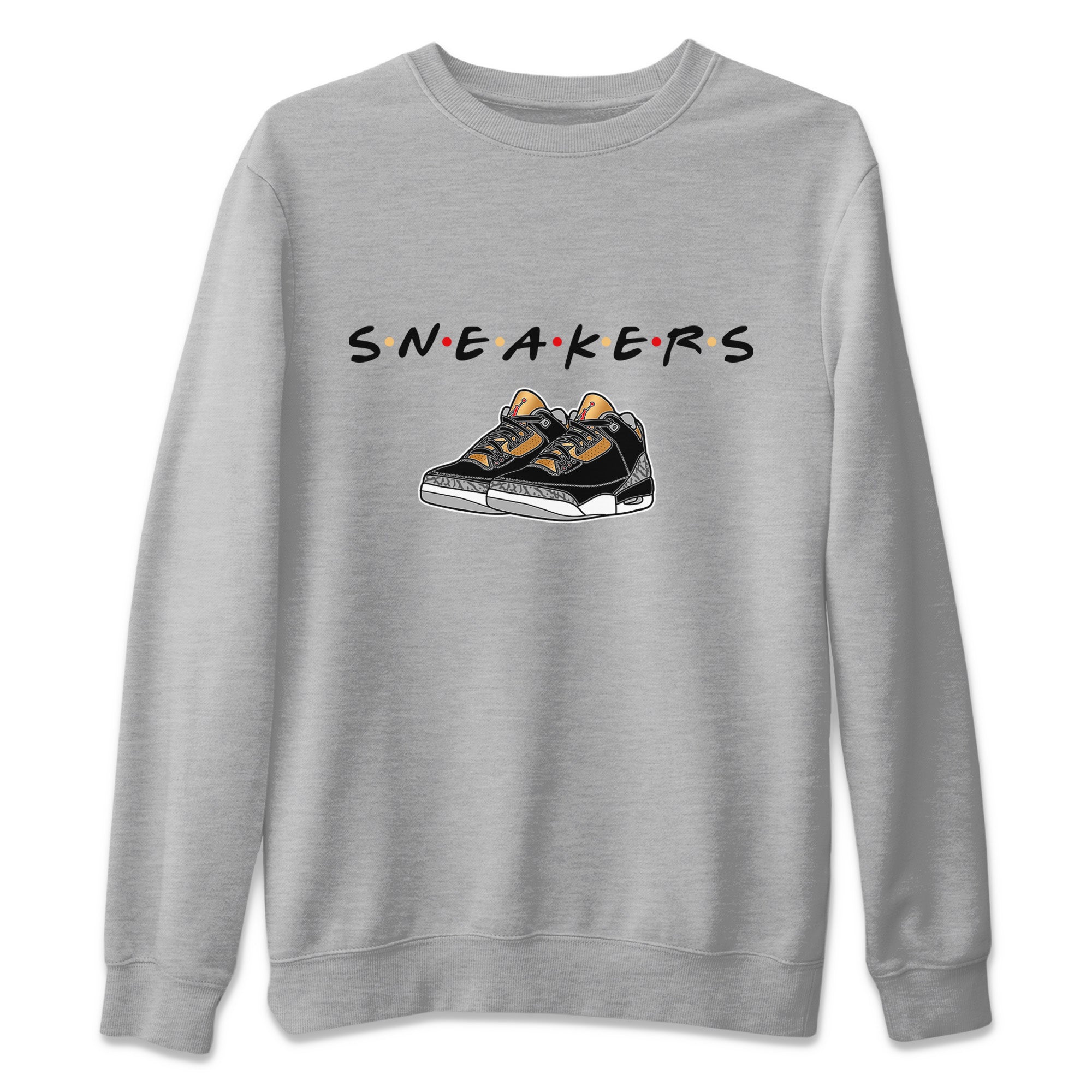 snkmatchs Unisex Tops - Air Jordan 3 Black Gold