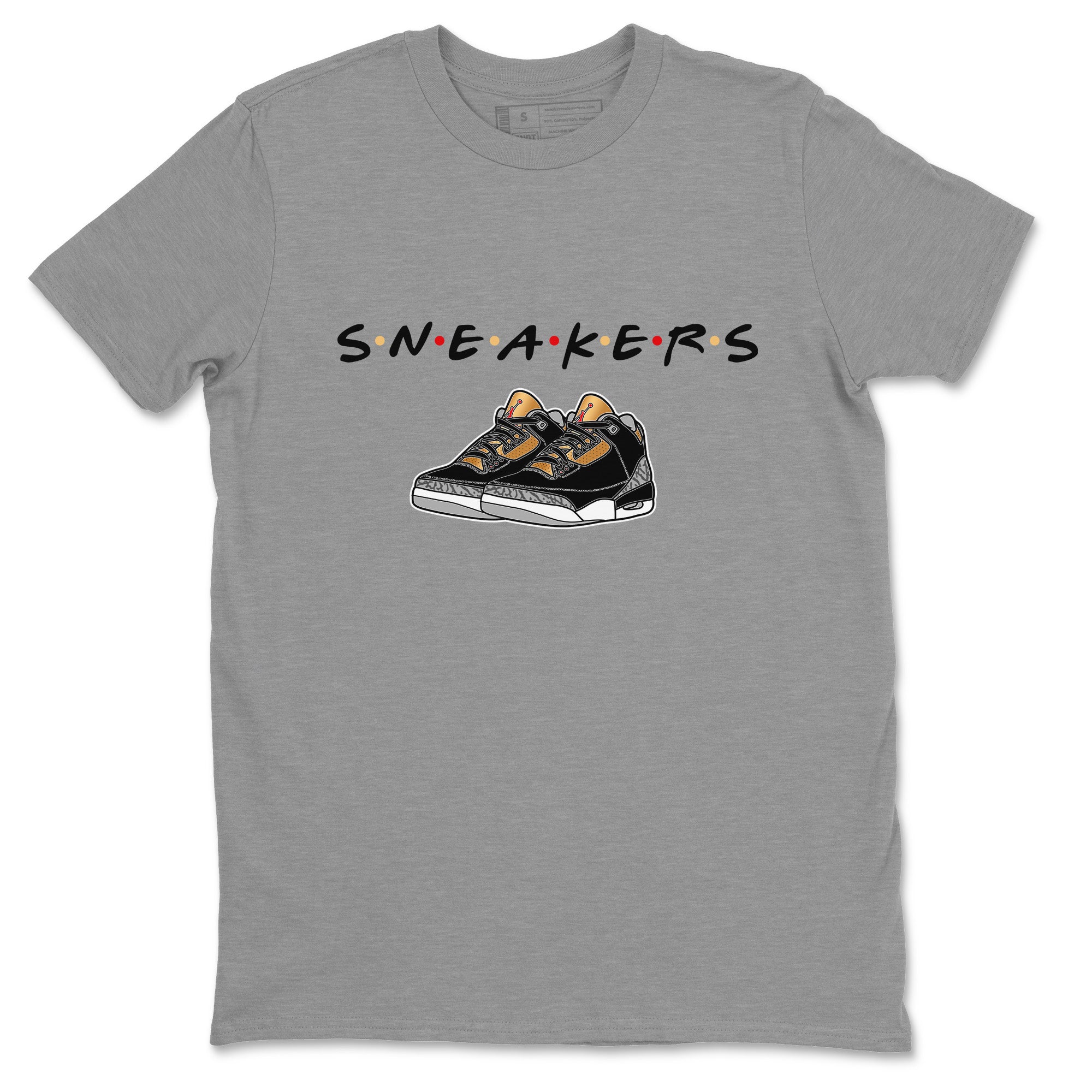 snkmatchs Unisex Tops - Air Jordan 3 Black Gold