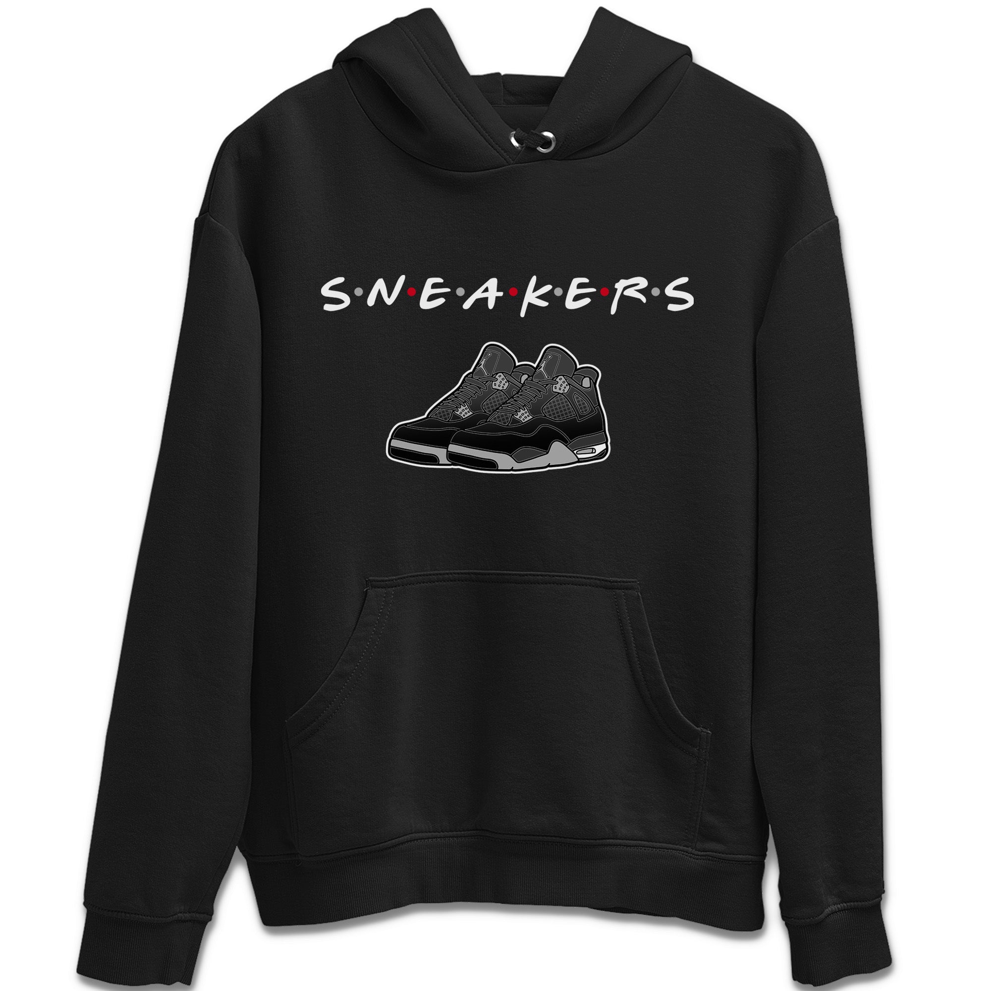 snkmatchs Unisex Tops - Air Jordan 4 Black Canvas