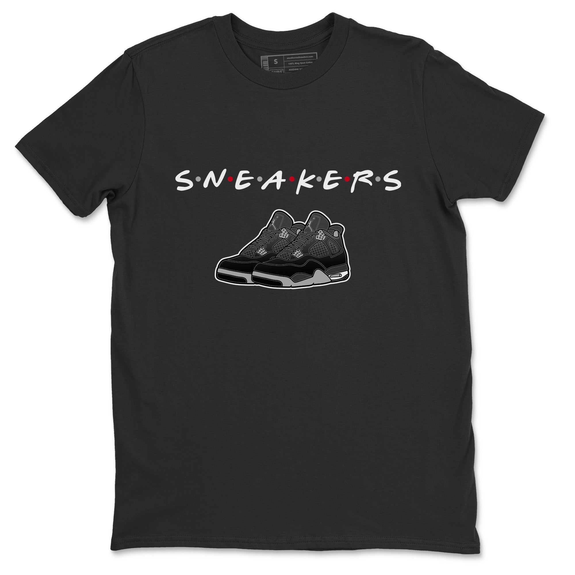 snkmatchs Unisex Tops - Air Jordan 4 Black Canvas