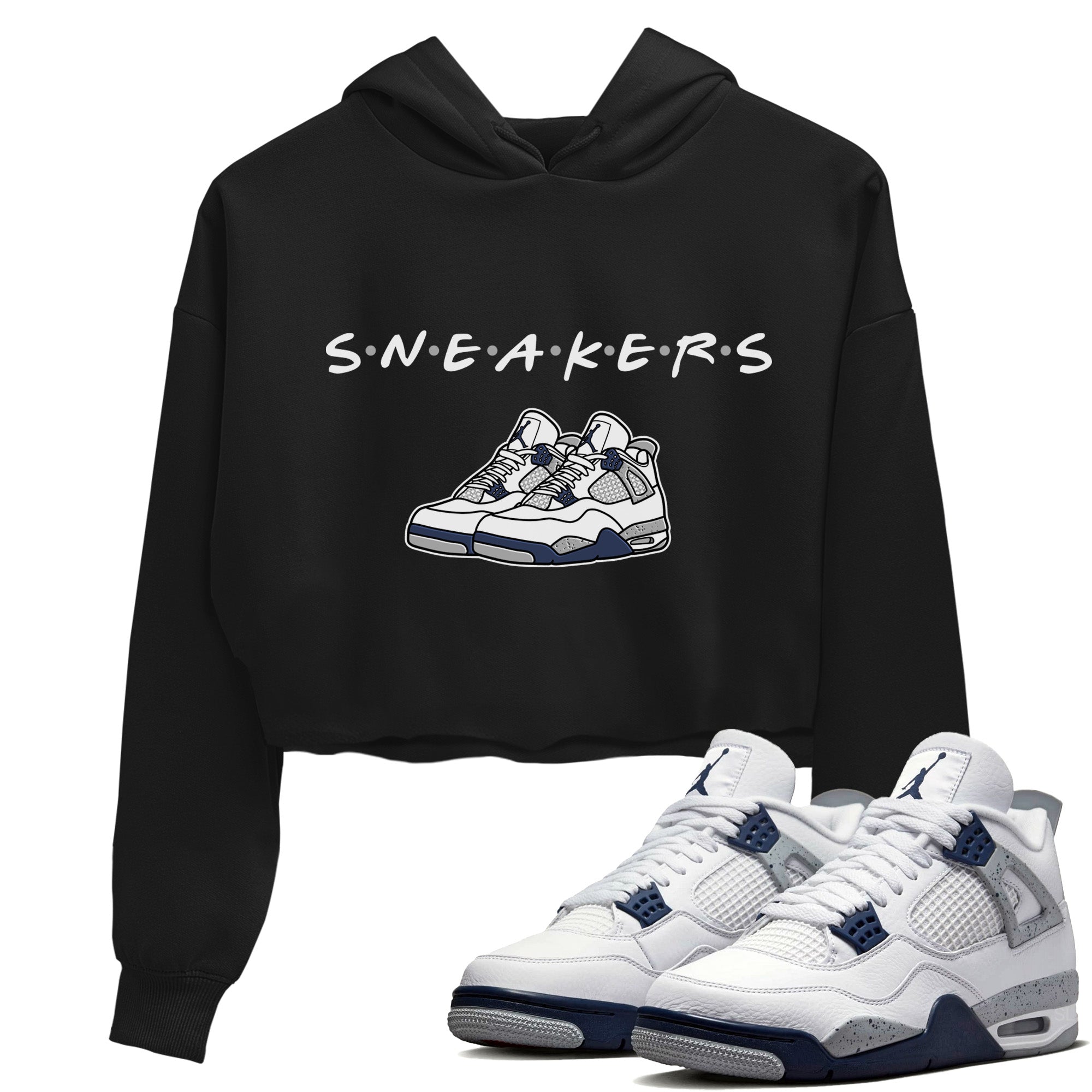 snkmatchs Women's Tops - Air Jordan 4 Midnight Navy