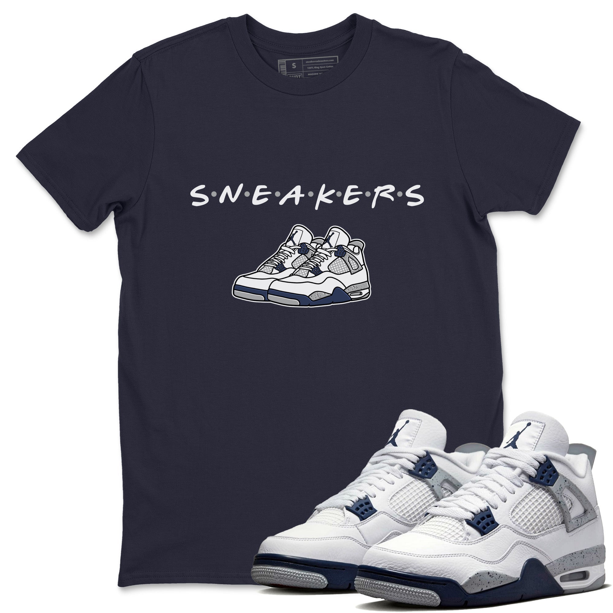 snkmatchs Unisex Tops - Air Jordan 4 Midnight Navy
