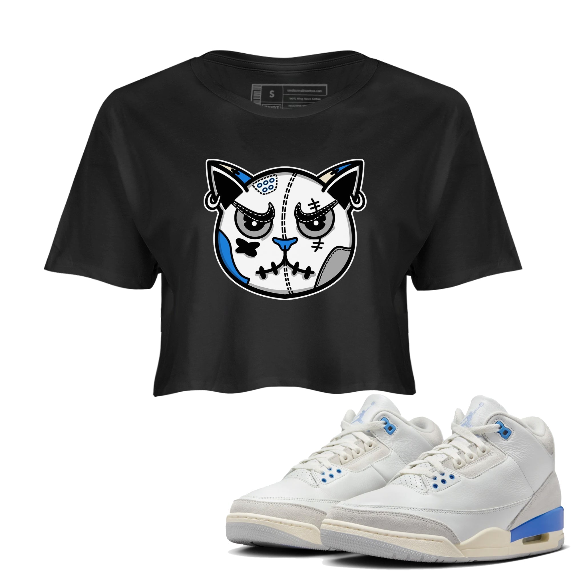 Snekaer Cat Face snkmatch Women's Top - Air Jordan 3 Lucky Shorts
