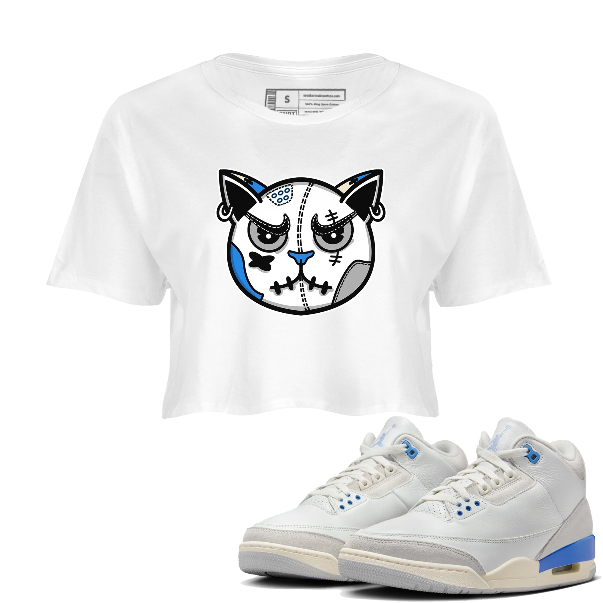 Snekaer Cat Face snkmatch Women's Top - Air Jordan 3 Lucky Shorts