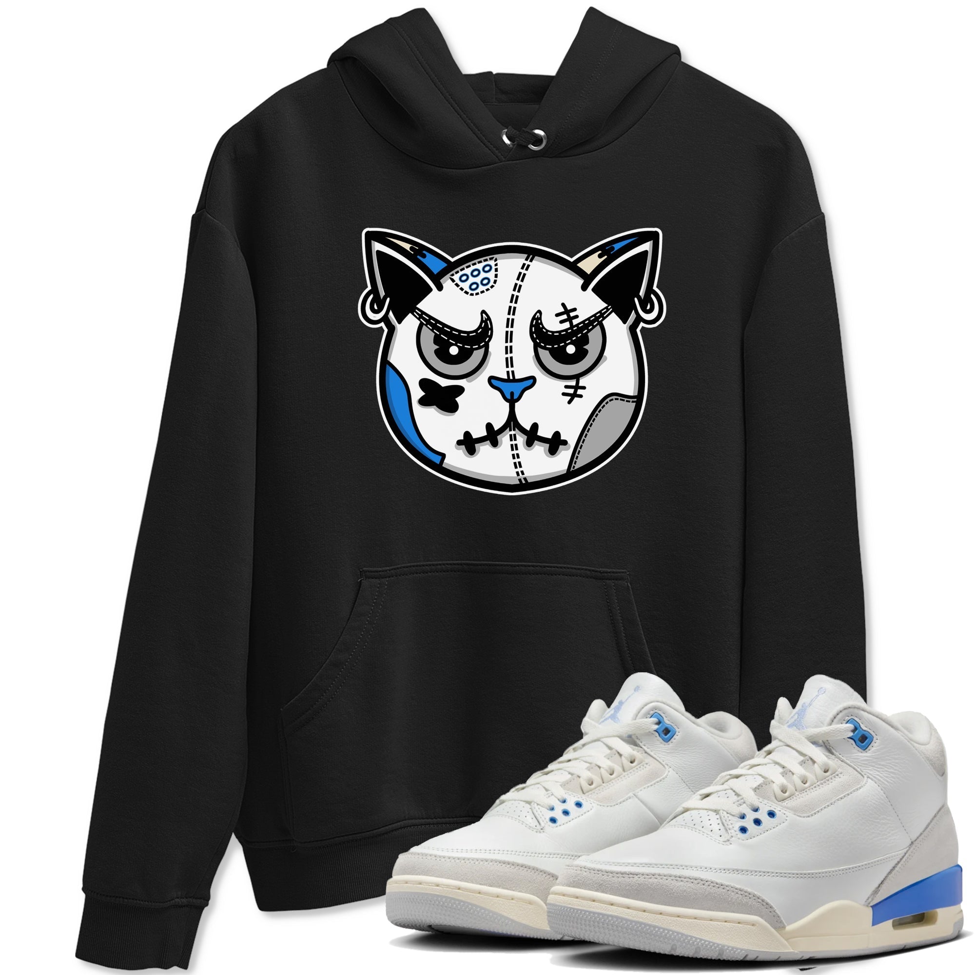 Snekaer Cat Face snkmatch Tees - Air Jordan 3 Lucky Shorts