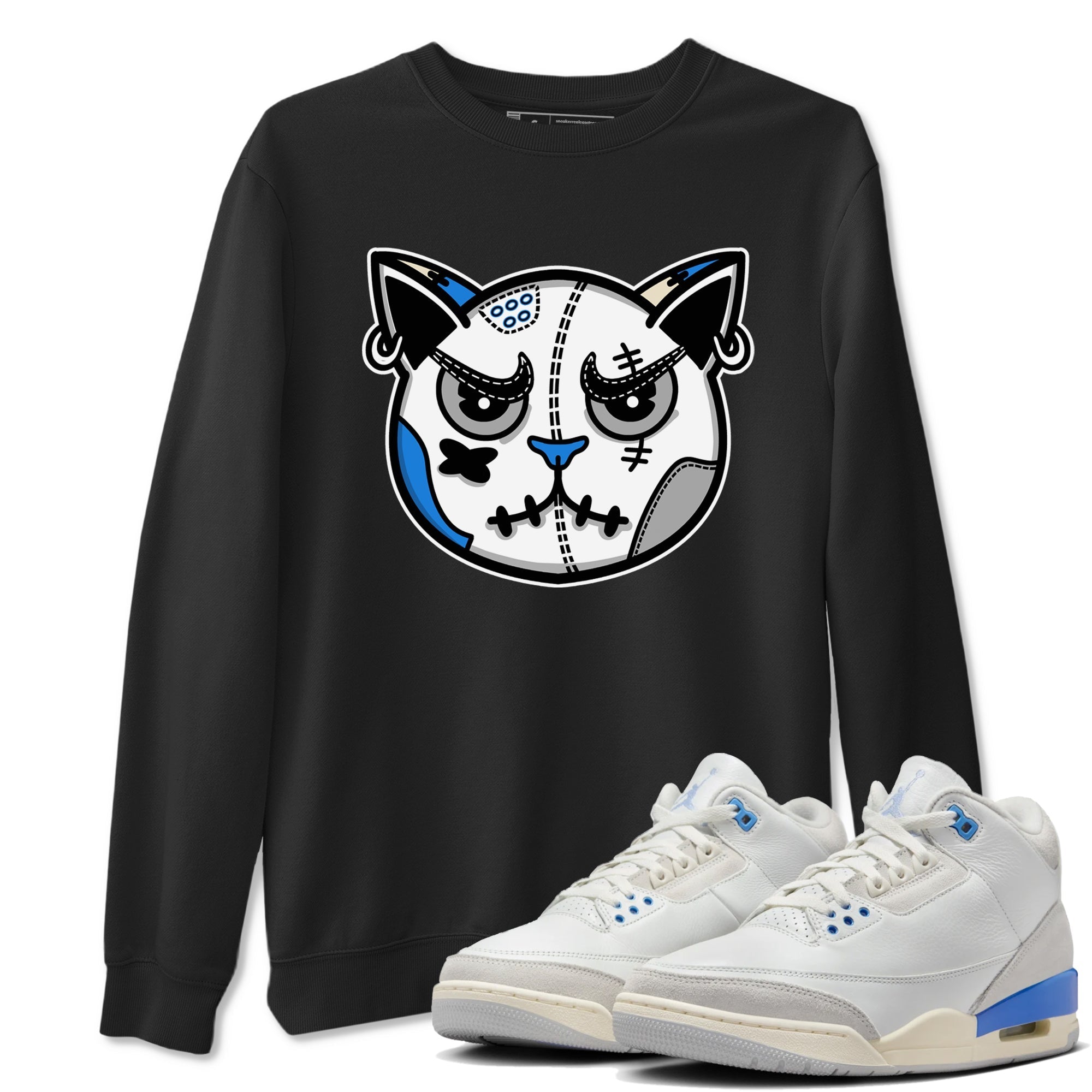 Snekaer Cat Face snkmatch Tees - Air Jordan 3 Lucky Shorts