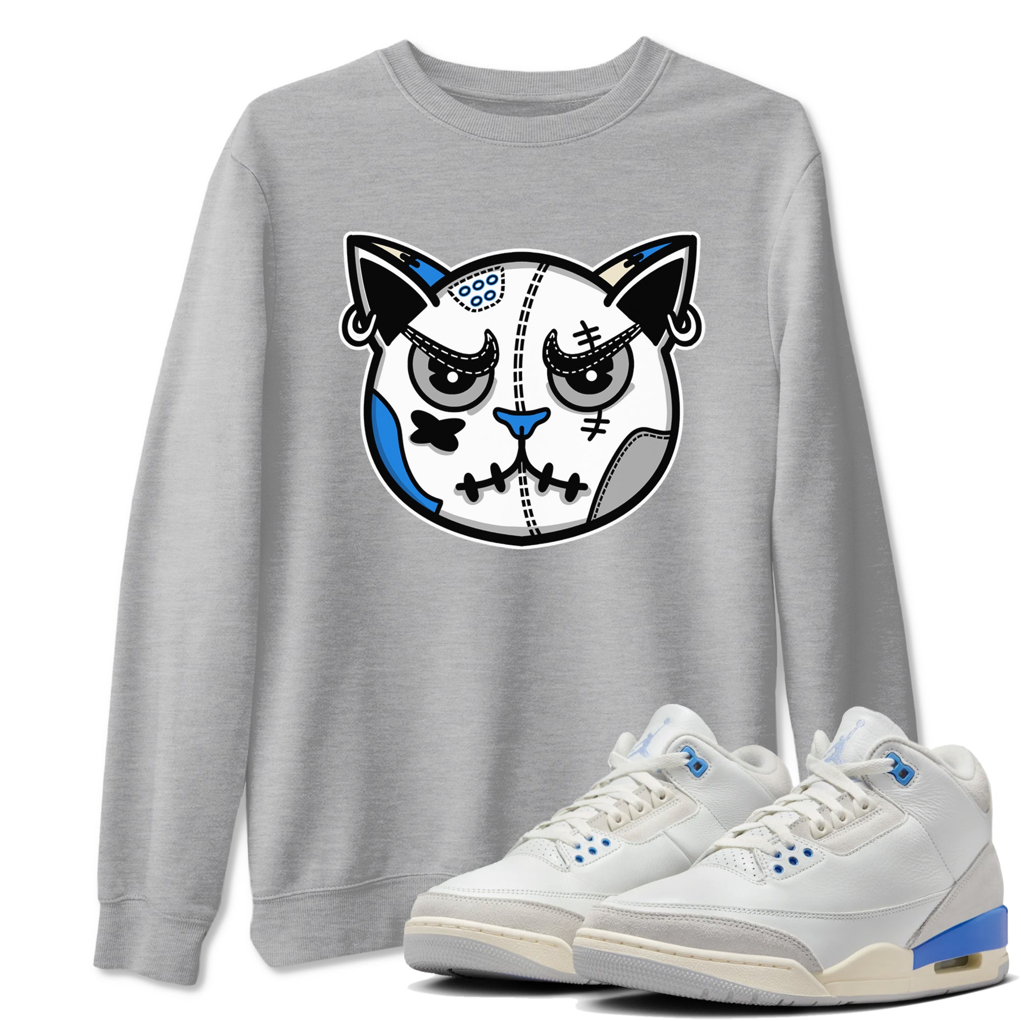 Snekaer Cat Face snkmatch Tees - Air Jordan 3 Lucky Shorts