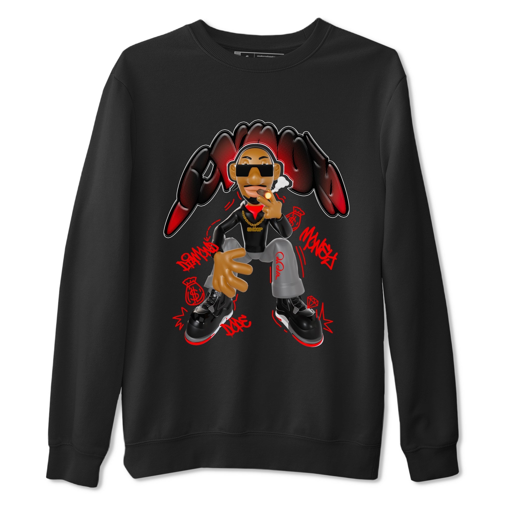 Snoop snkmatch Tee - Air Jordan 4 Bred Reimagined