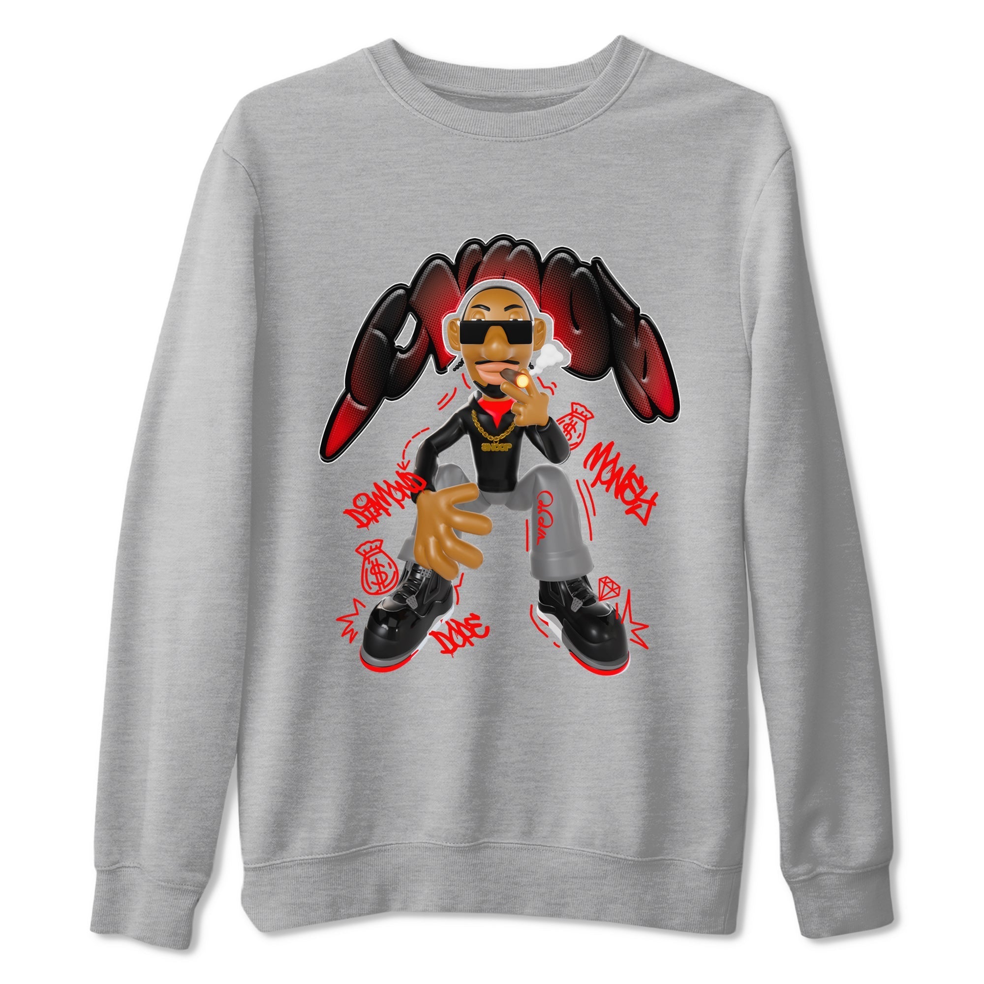 Snoop snkmatch Tee - Air Jordan 4 Bred Reimagined