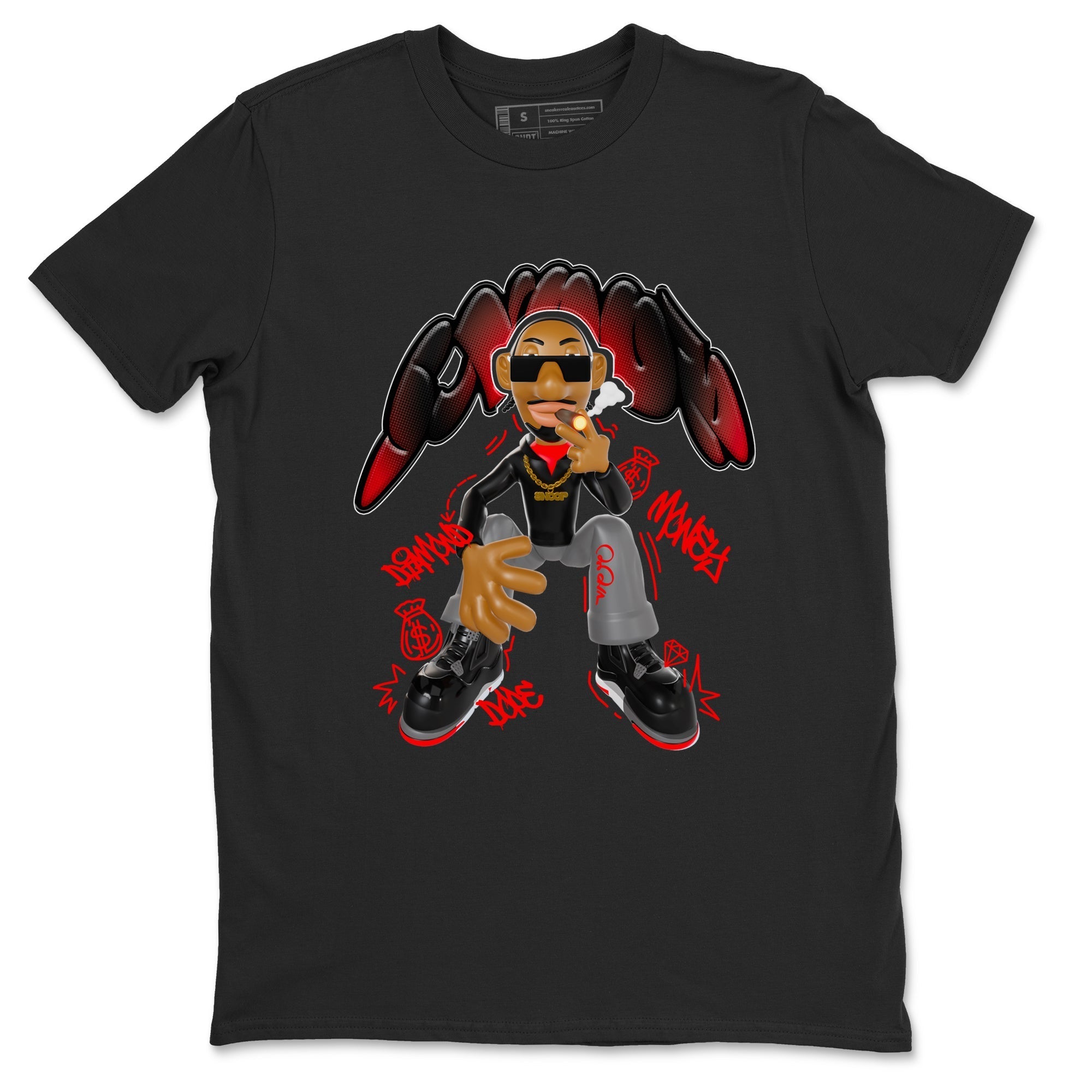 Snoop snkmatch Tee - Air Jordan 4 Bred Reimagined