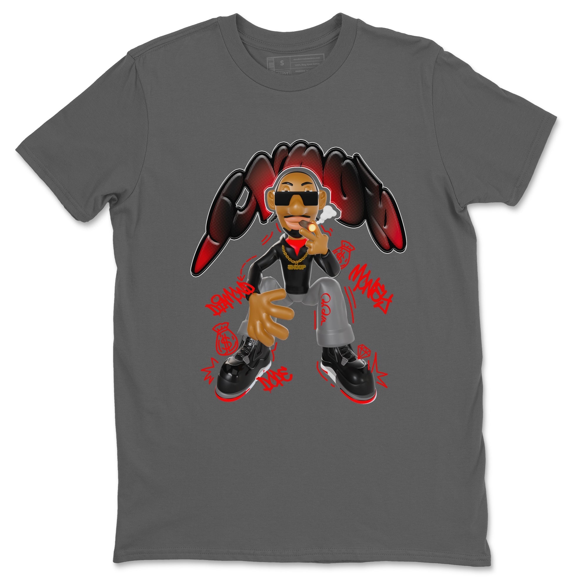 Snoop snkmatch Tee - Air Jordan 4 Bred Reimagined