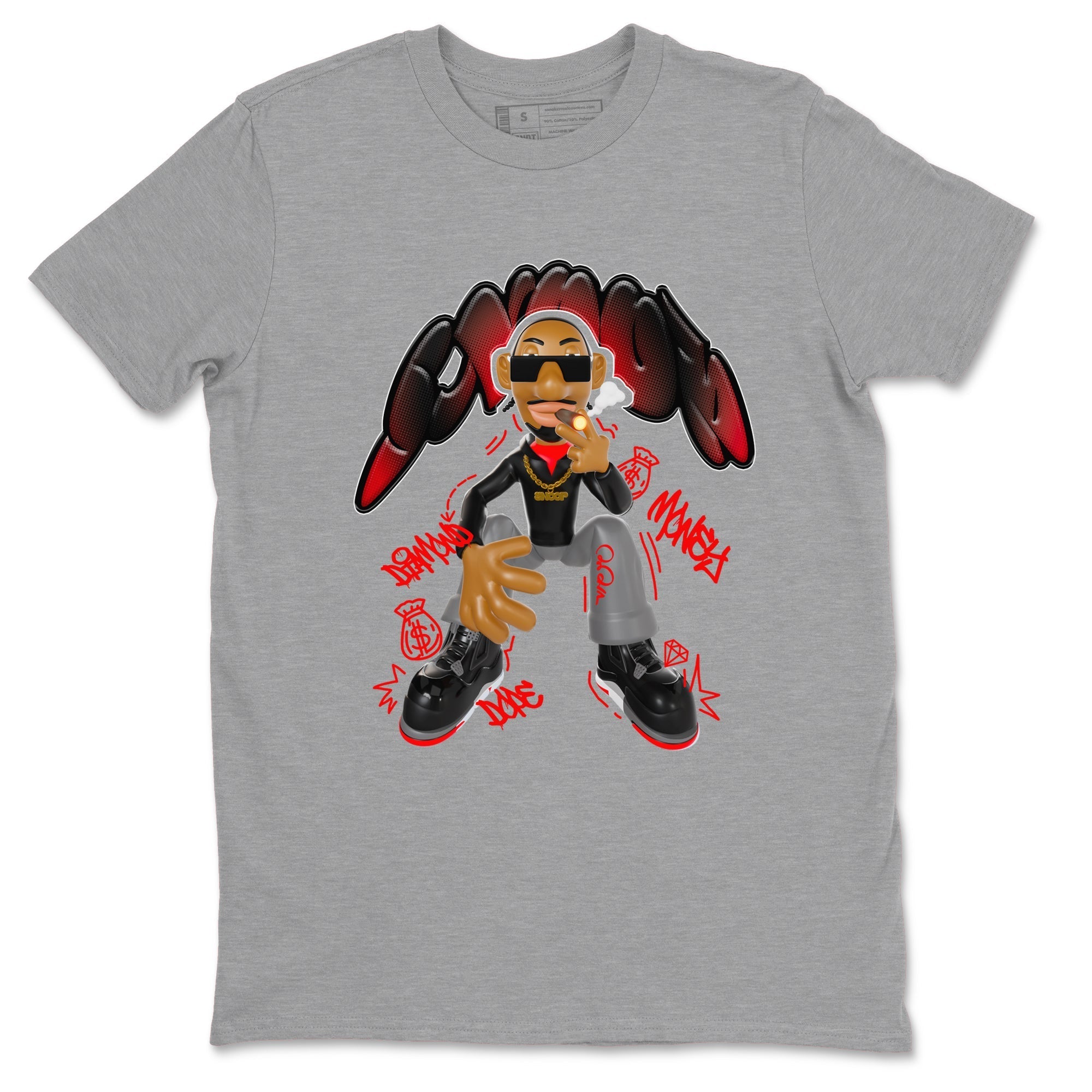 Snoop snkmatch Tee - Air Jordan 4 Bred Reimagined