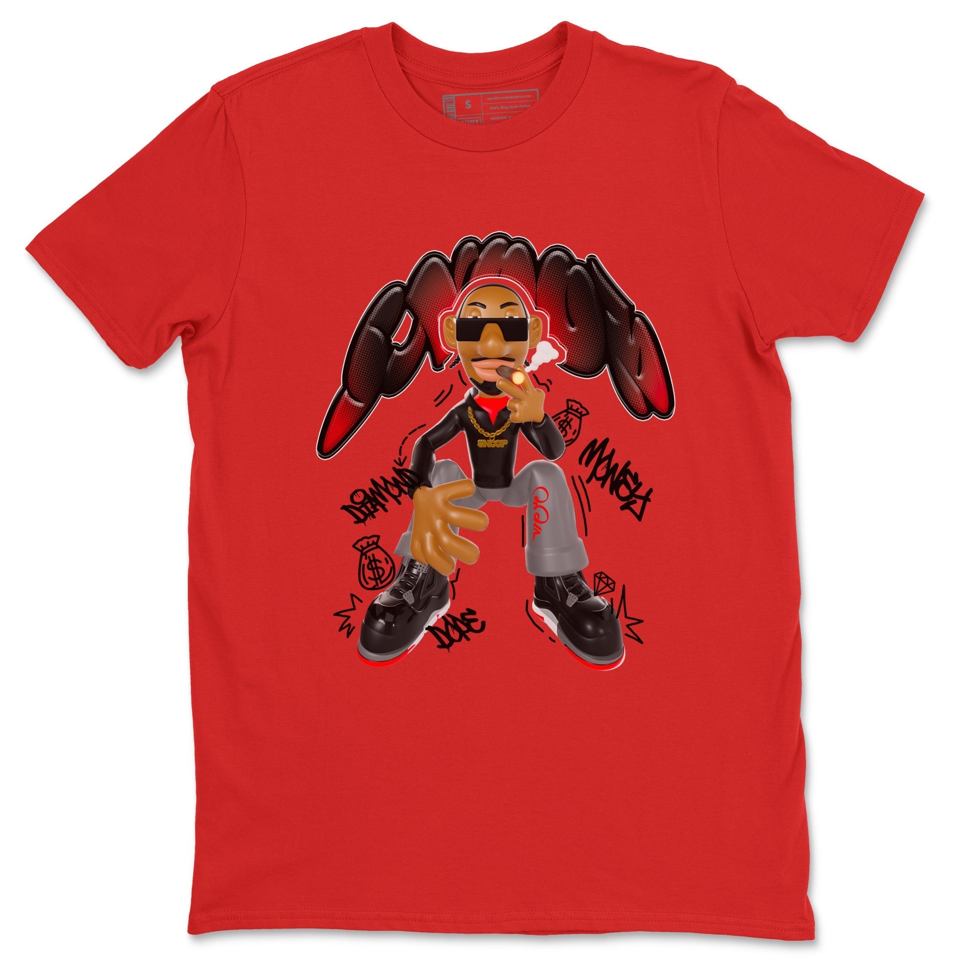 Snoop snkmatch Tee - Air Jordan 4 Bred Reimagined