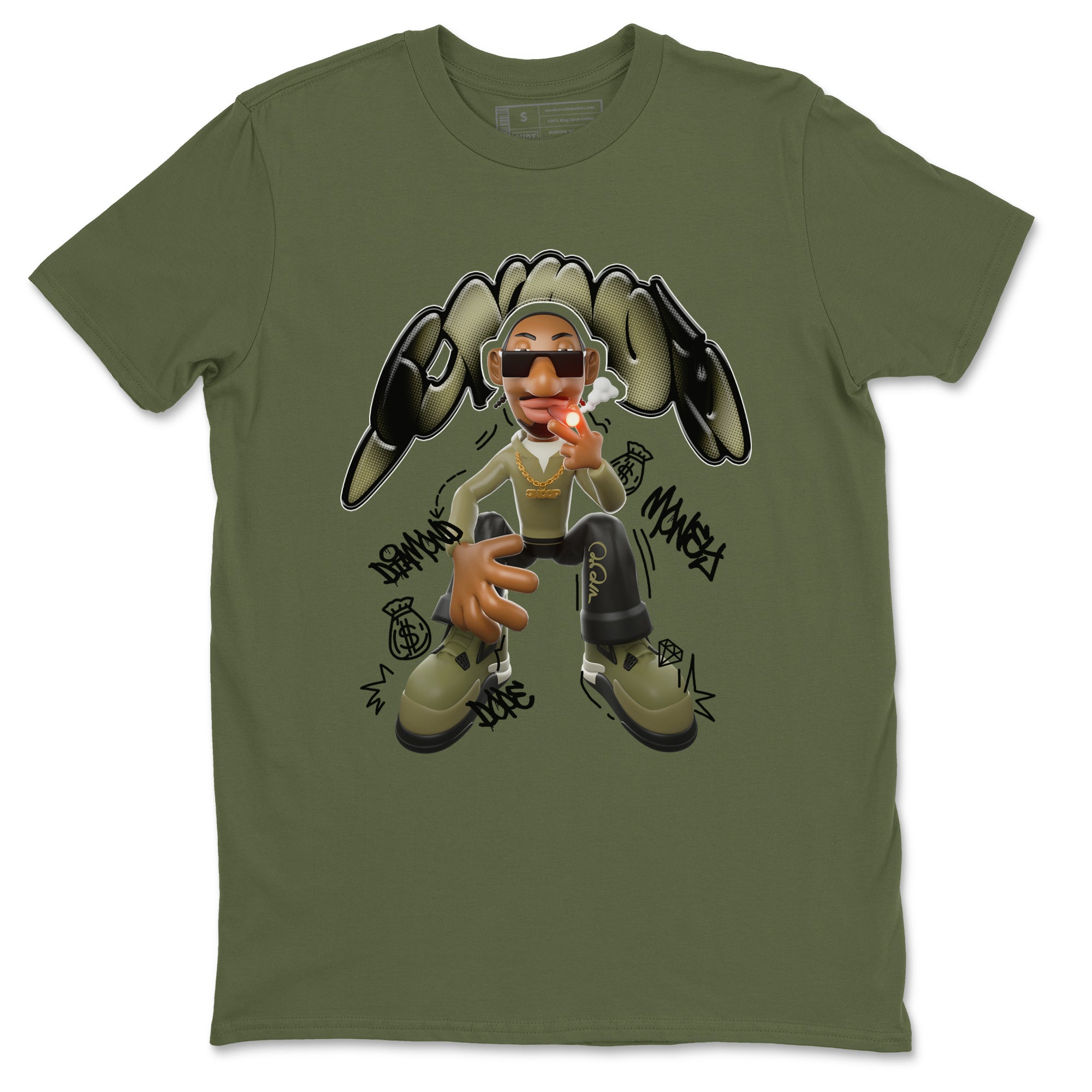 Snoop snkmatch Tee - Air Jordan 4 Medium Olive