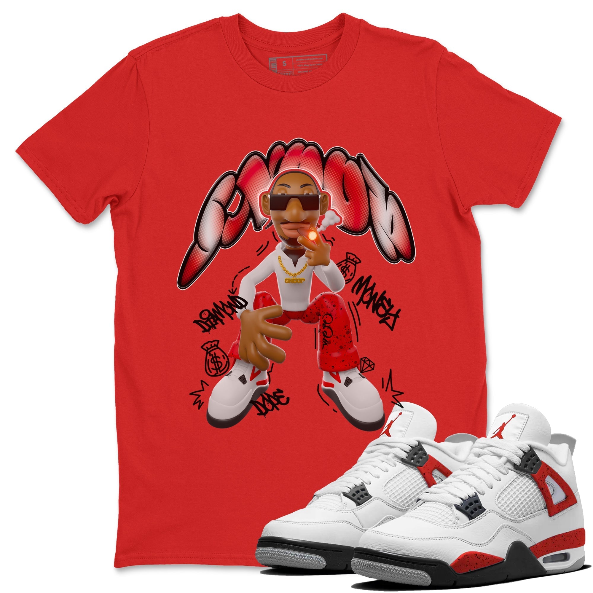 Snoop snkmatch Tee - Air Jordan 4 Red Cement