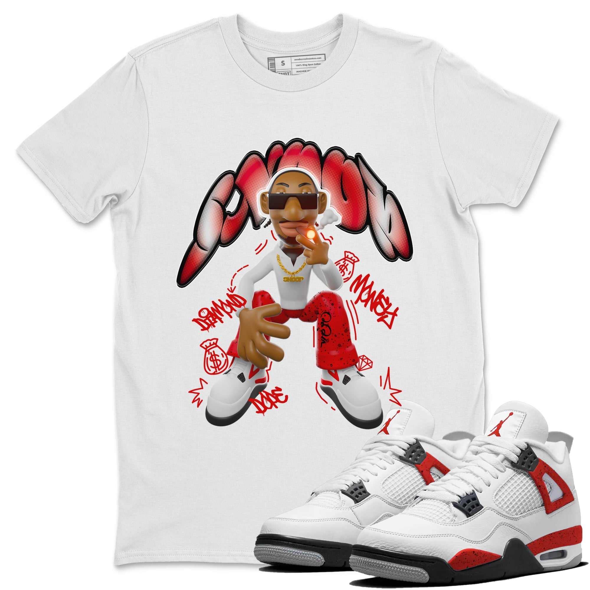 Snoop snkmatch Tee - Air Jordan 4 Red Cement
