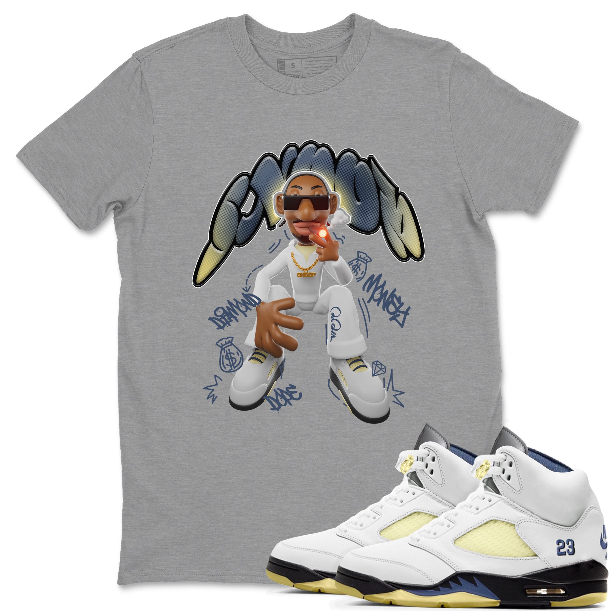 Snoop snkmatch Tee - Air Jordan 5 A Ma Maniere x Photon Dust