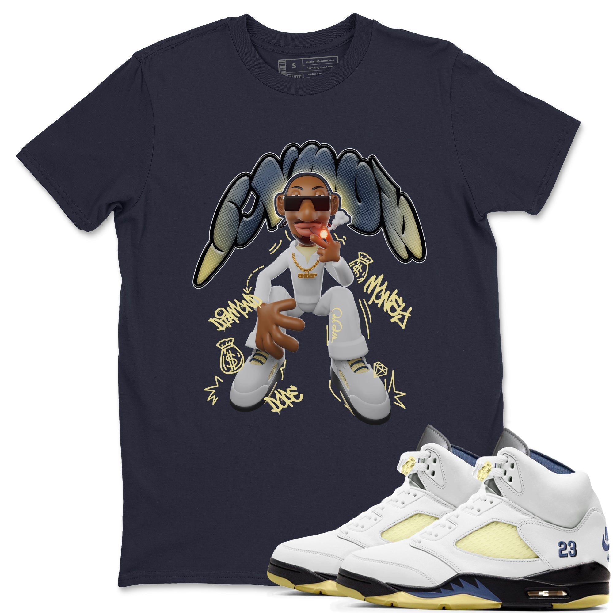Snoop snkmatch Tee - Air Jordan 5 A Ma Maniere x Photon Dust