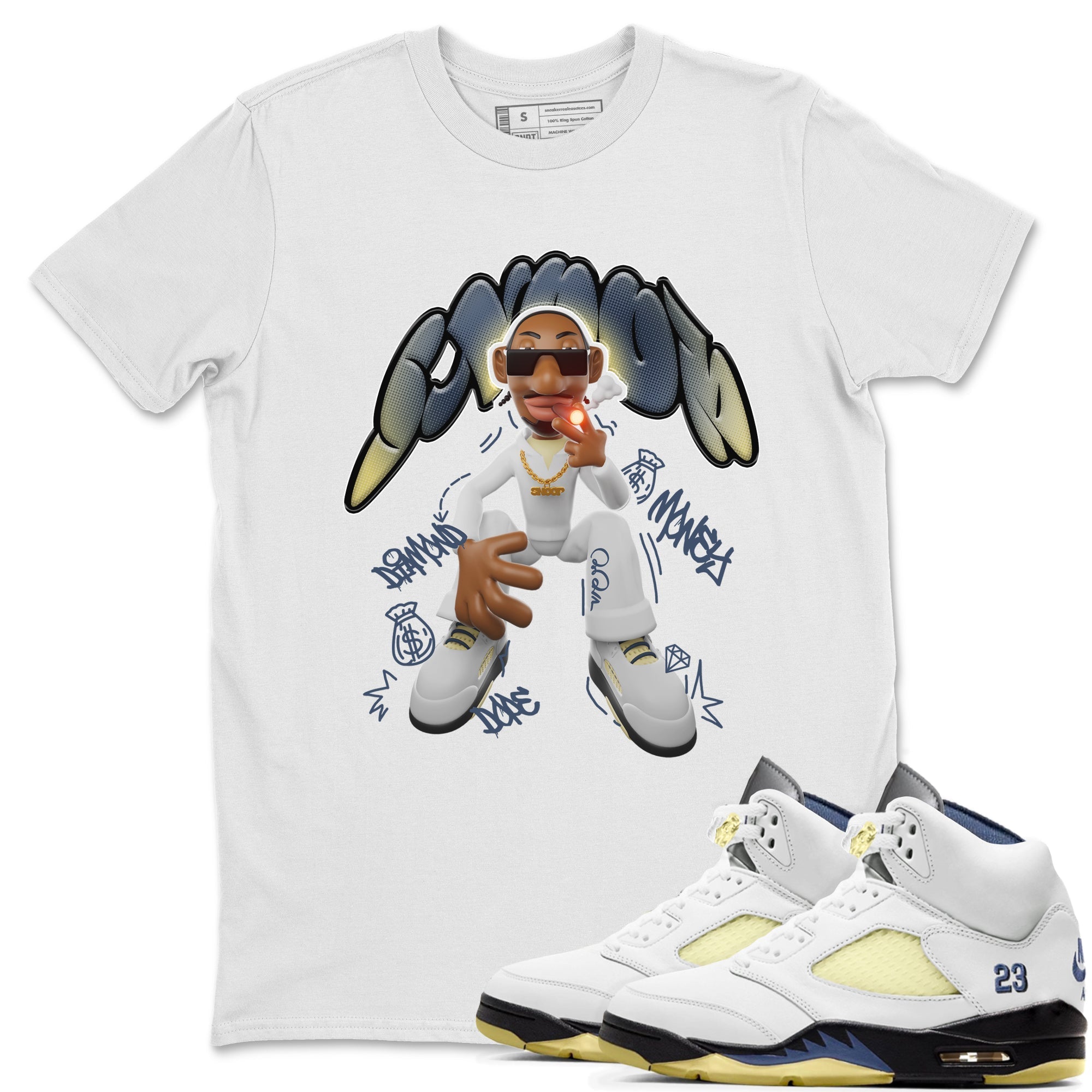 Snoop snkmatch Tee - Air Jordan 5 A Ma Maniere x Photon Dust