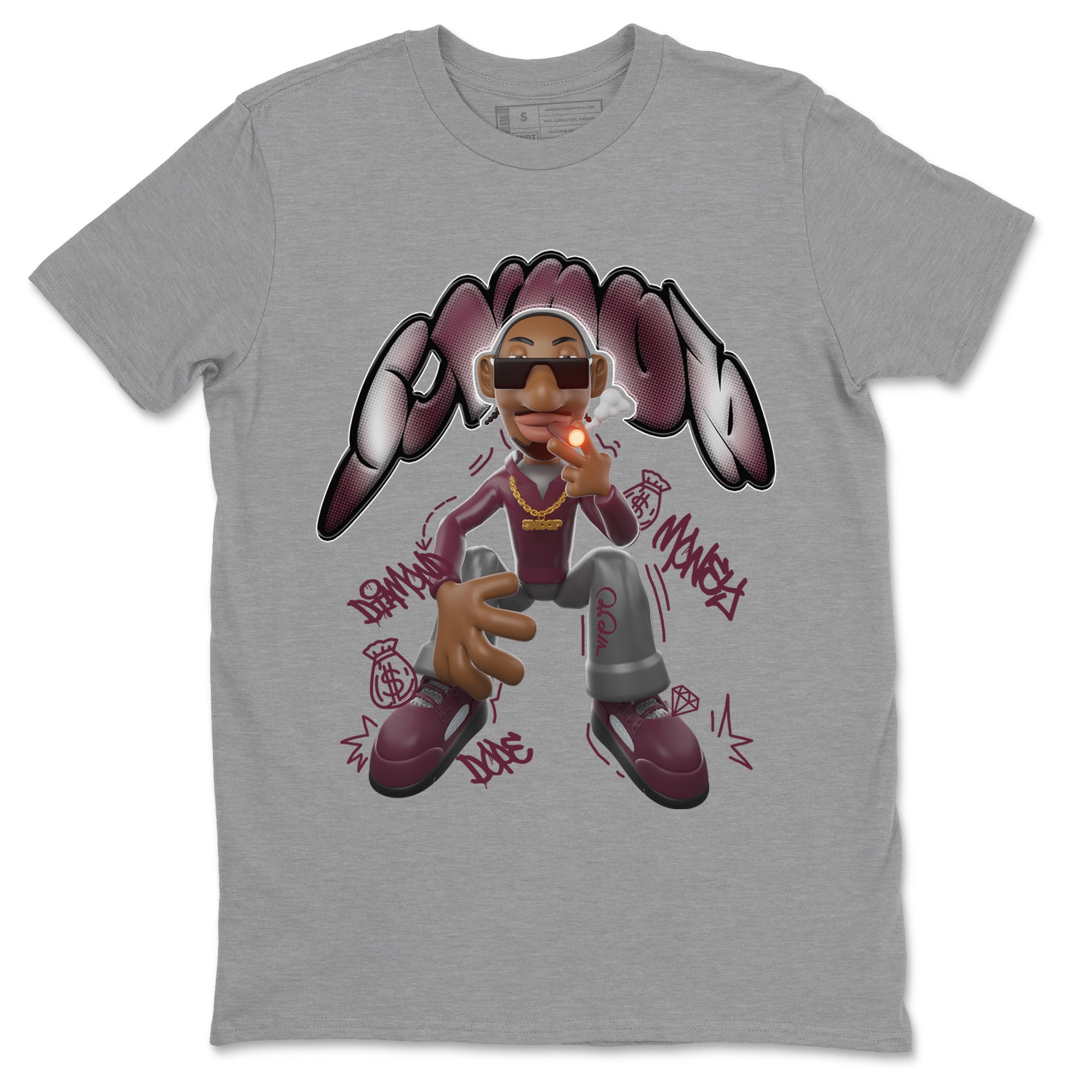 Snoop snkmatch Tee - Air Jordan 5 Burgundy
