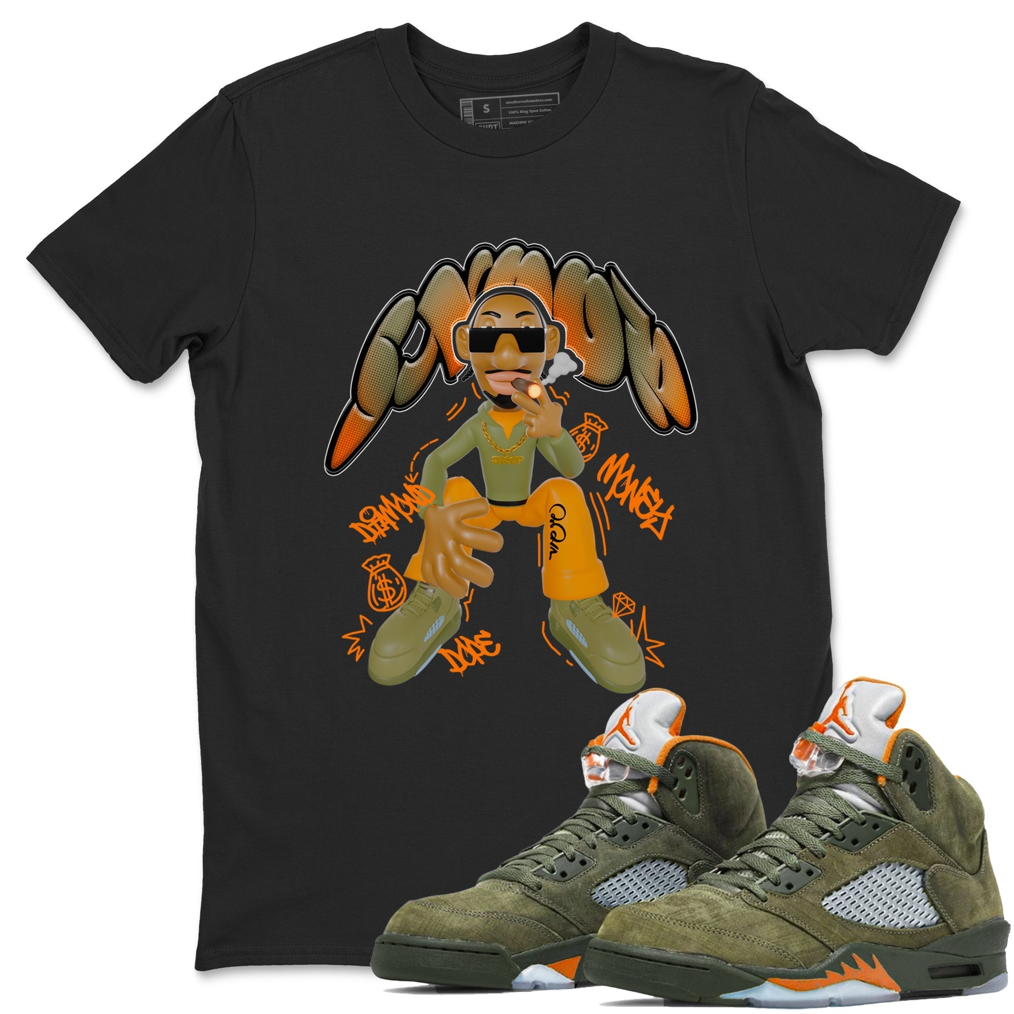 Snoop snkmatch Tees - Air Jordan 5 Olive
