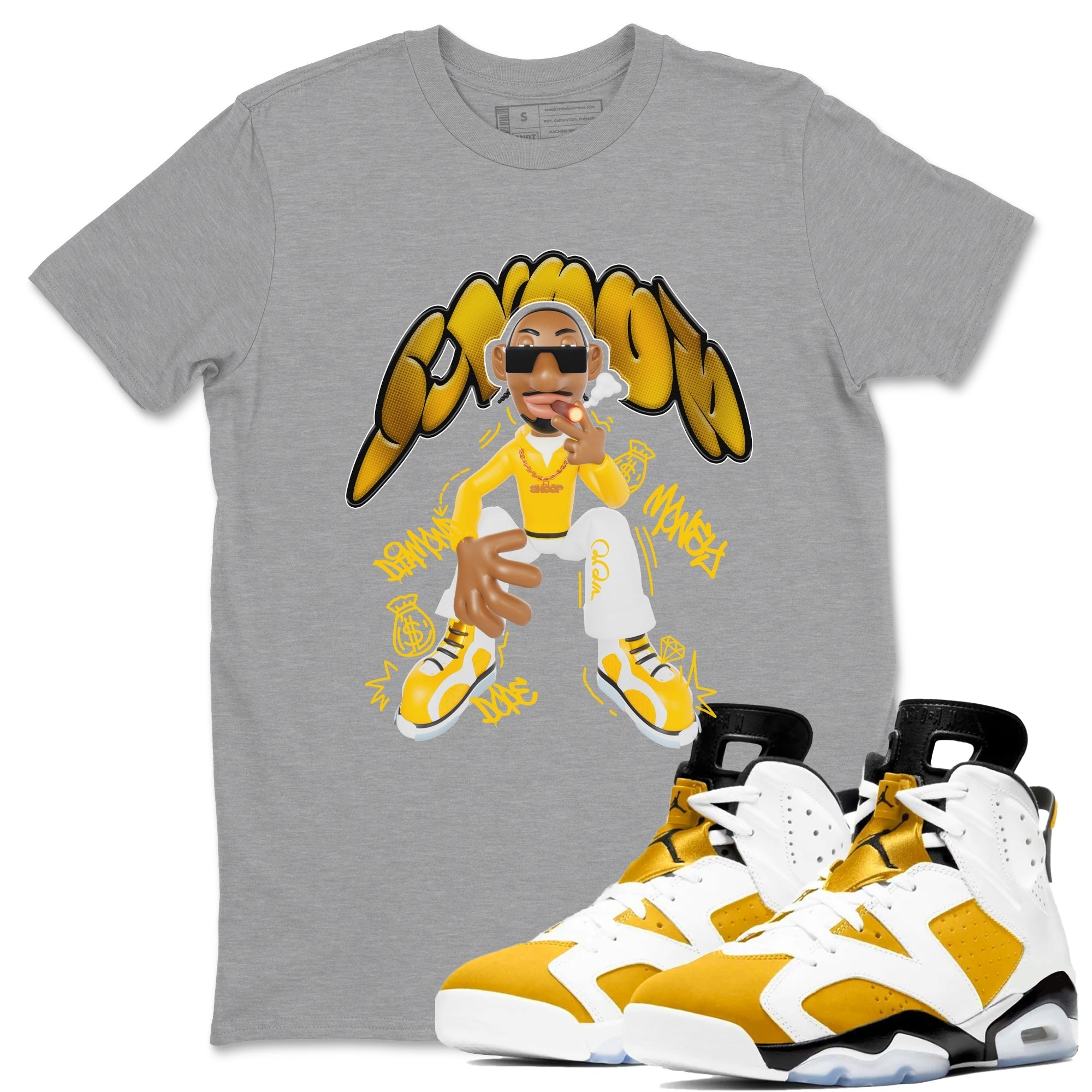 Snoop snkmatch Tee - Air Jordan 6 Yellow Ochre