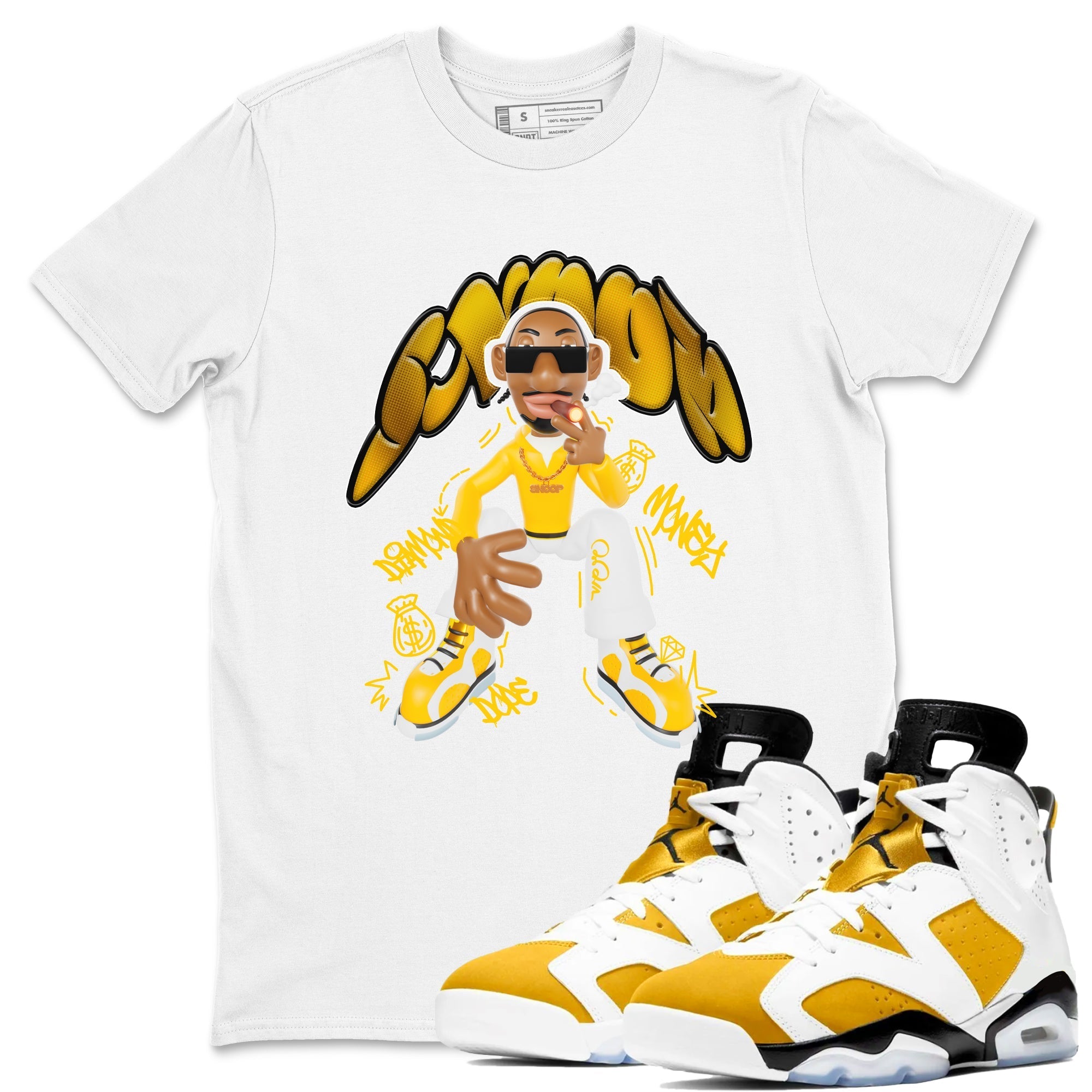 Snoop snkmatch Tee - Air Jordan 6 Yellow Ochre