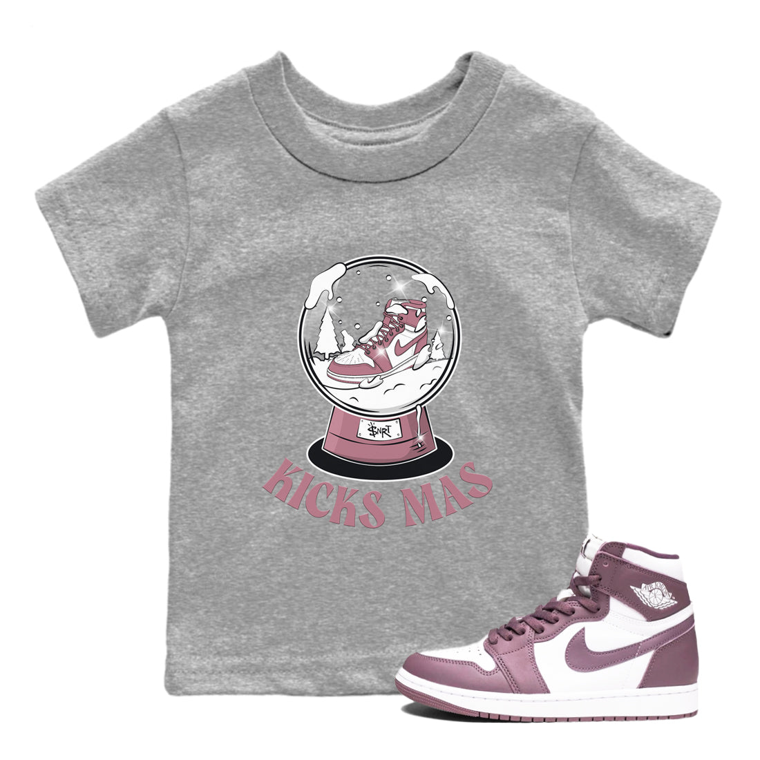 Snow Ball snkmatch Tee Kids - Air Jordan 1 Mauve