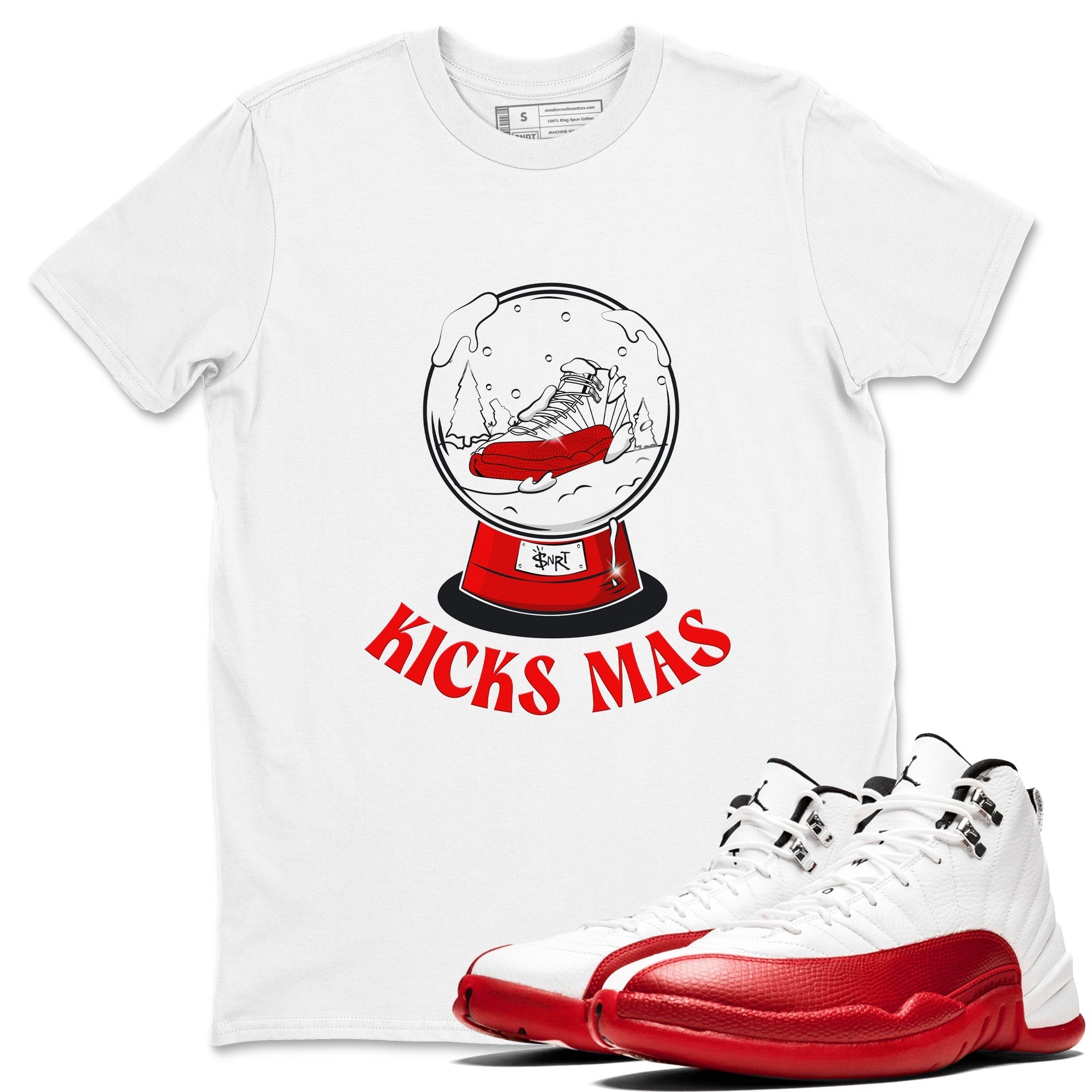 Snow Ball snkmatch Tee - Air Jordan 12 Cherry