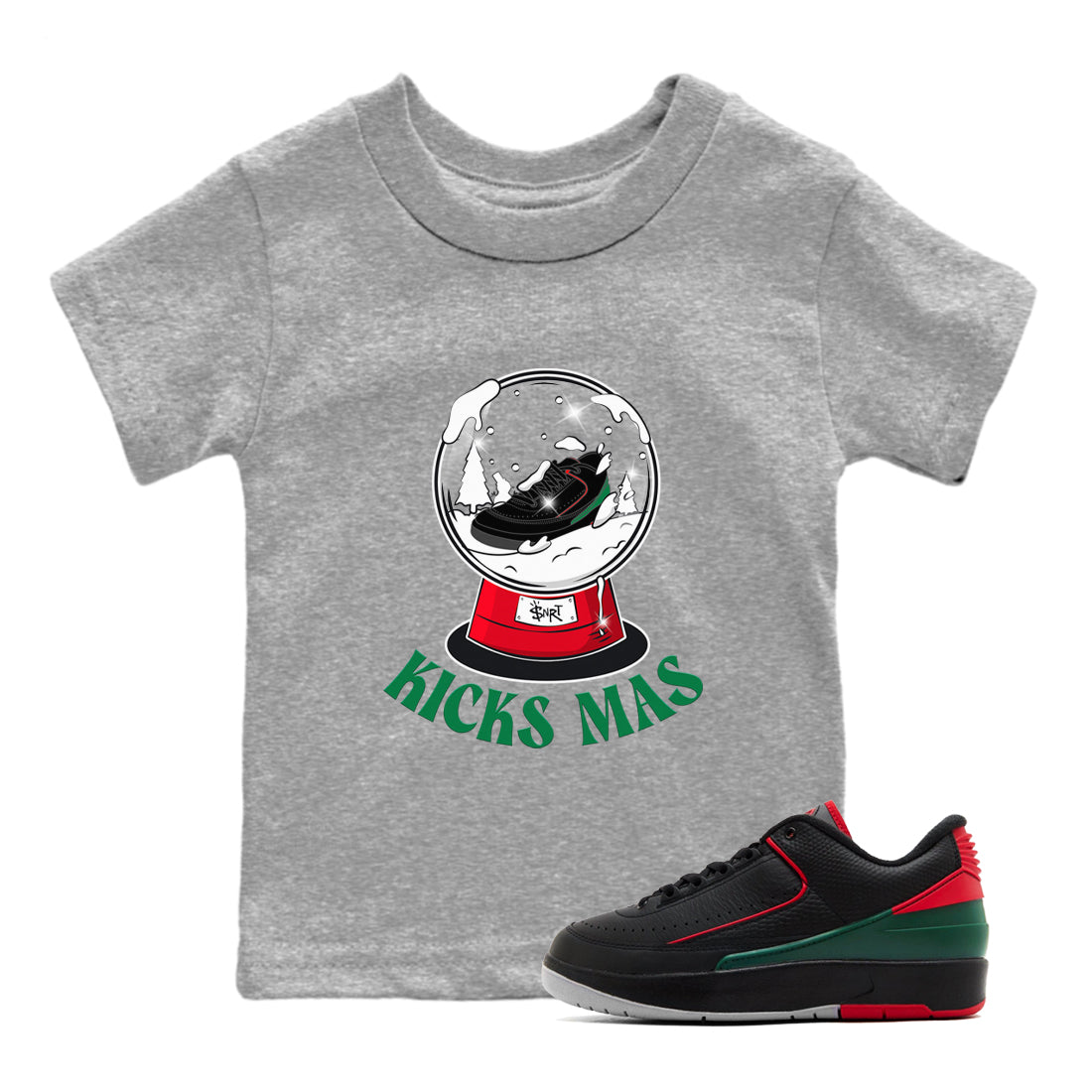 Snow Ball snkmatch Tee Kids - Air Jordan 2 Christmas