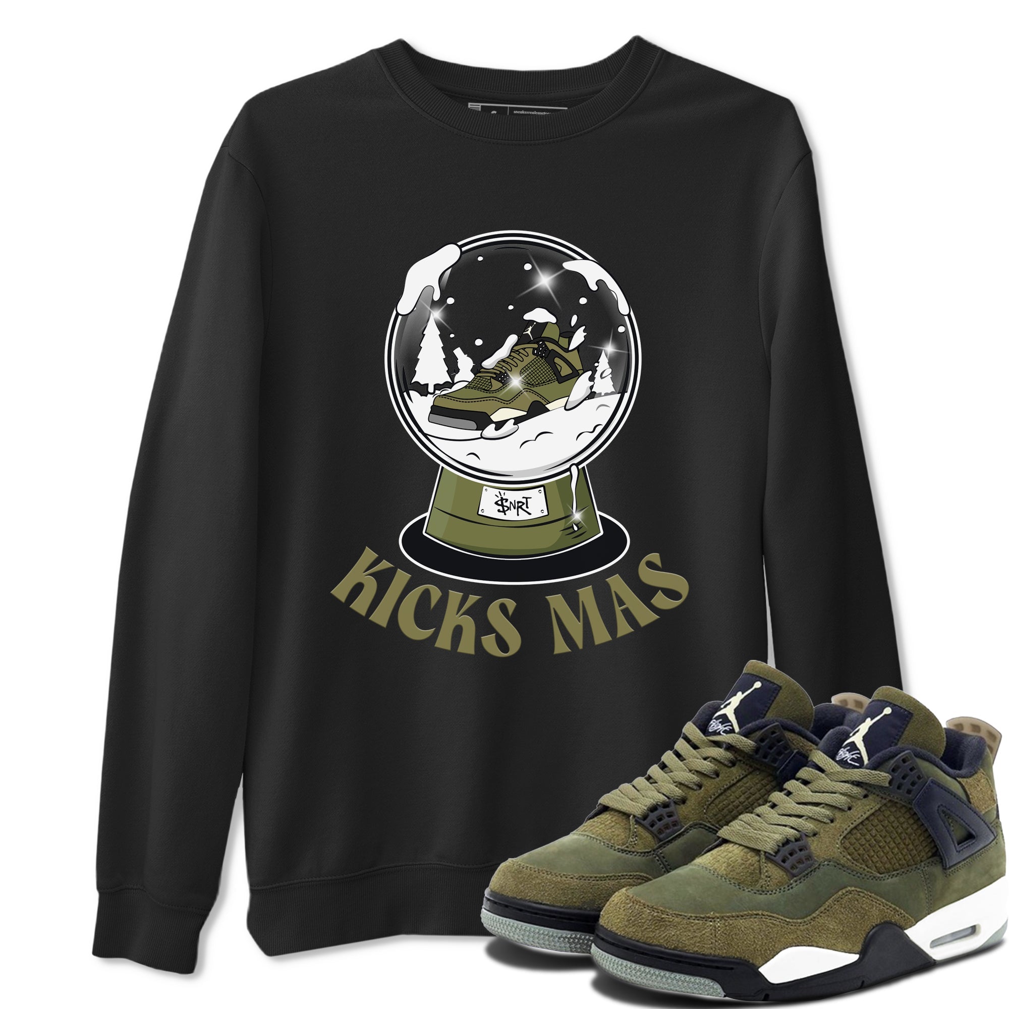 Snow Ball snkmatch Tee - Air Jordan 4 Medium Olive