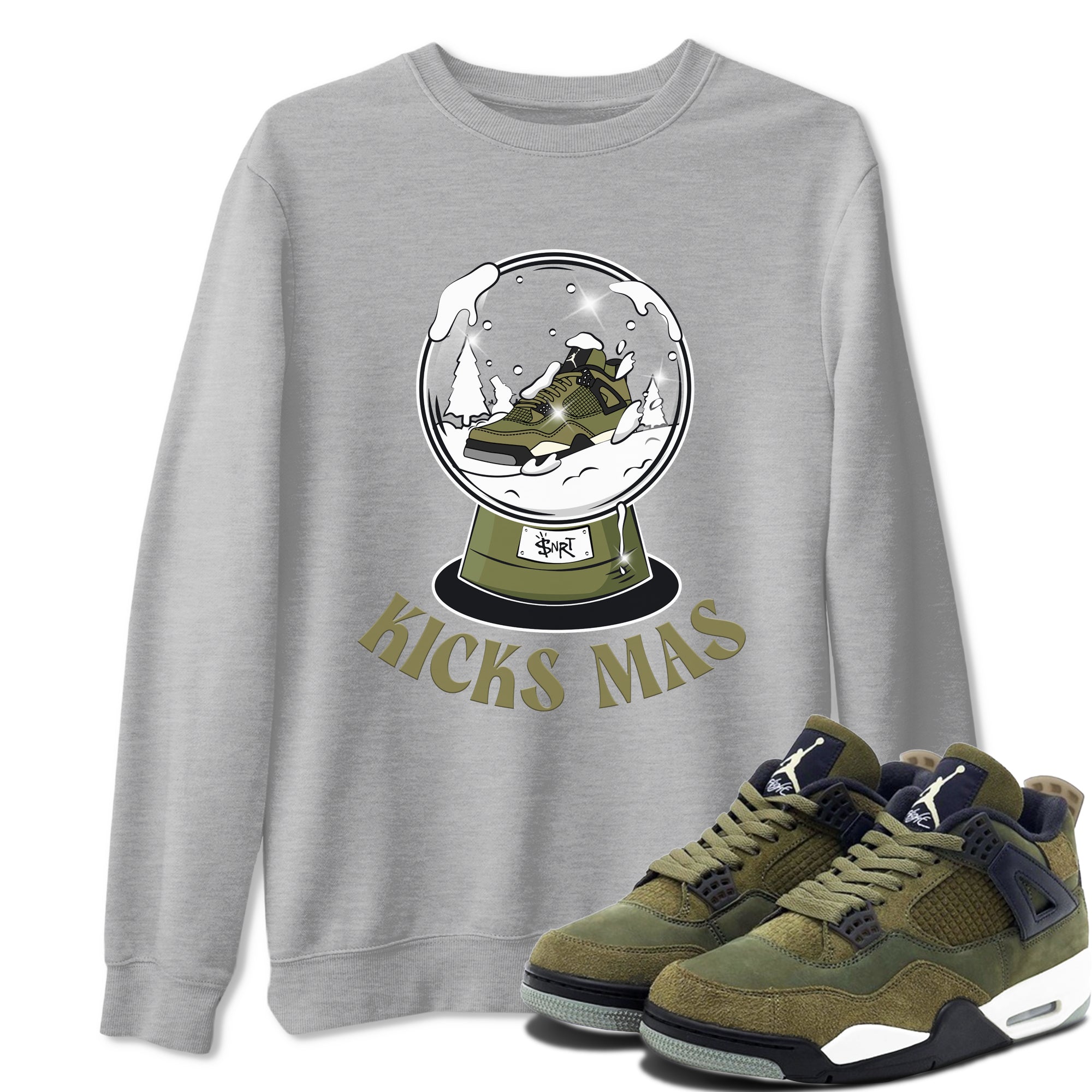 Snow Ball snkmatch Tee - Air Jordan 4 Medium Olive