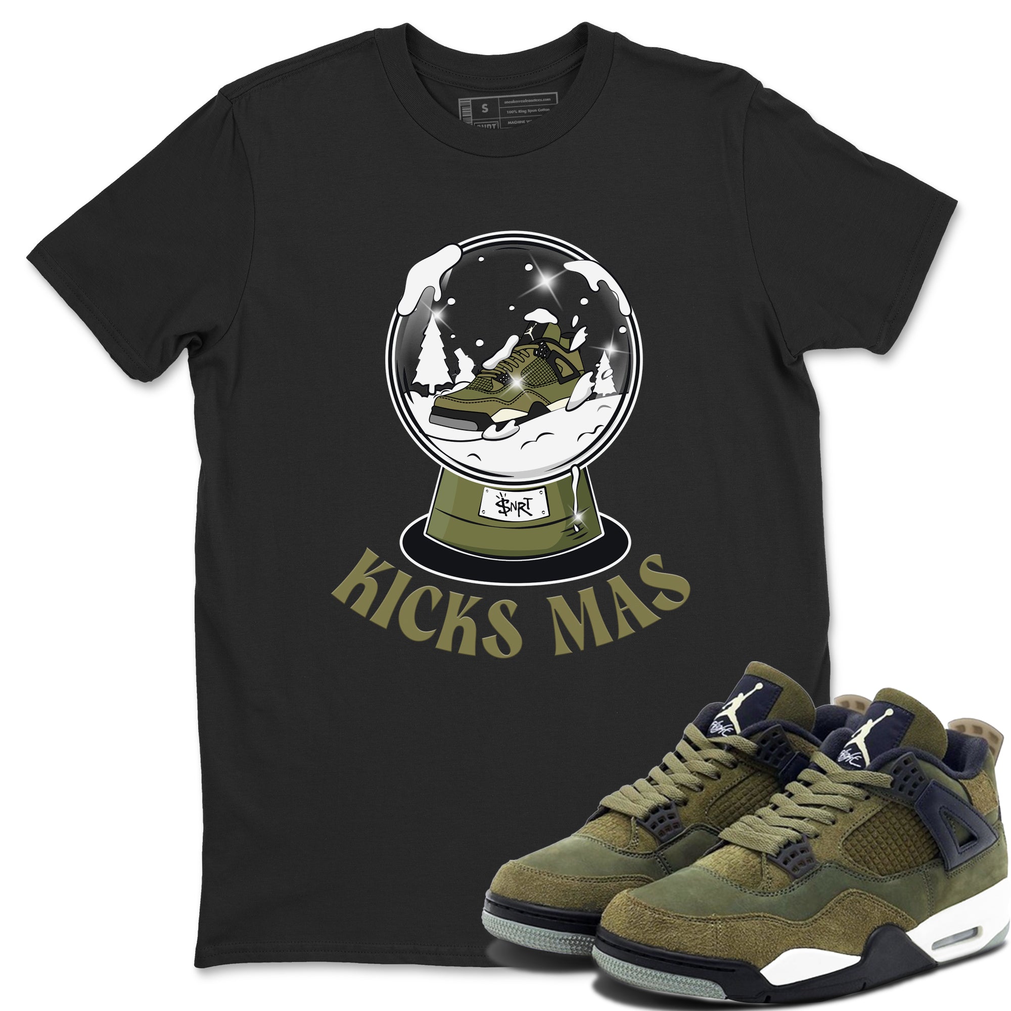 Snow Ball snkmatch Tee - Air Jordan 4 Medium Olive
