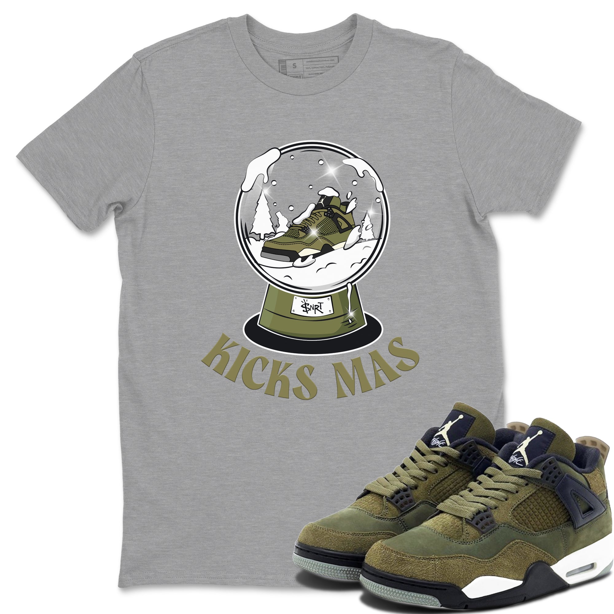 Snow Ball snkmatch Tee - Air Jordan 4 Medium Olive