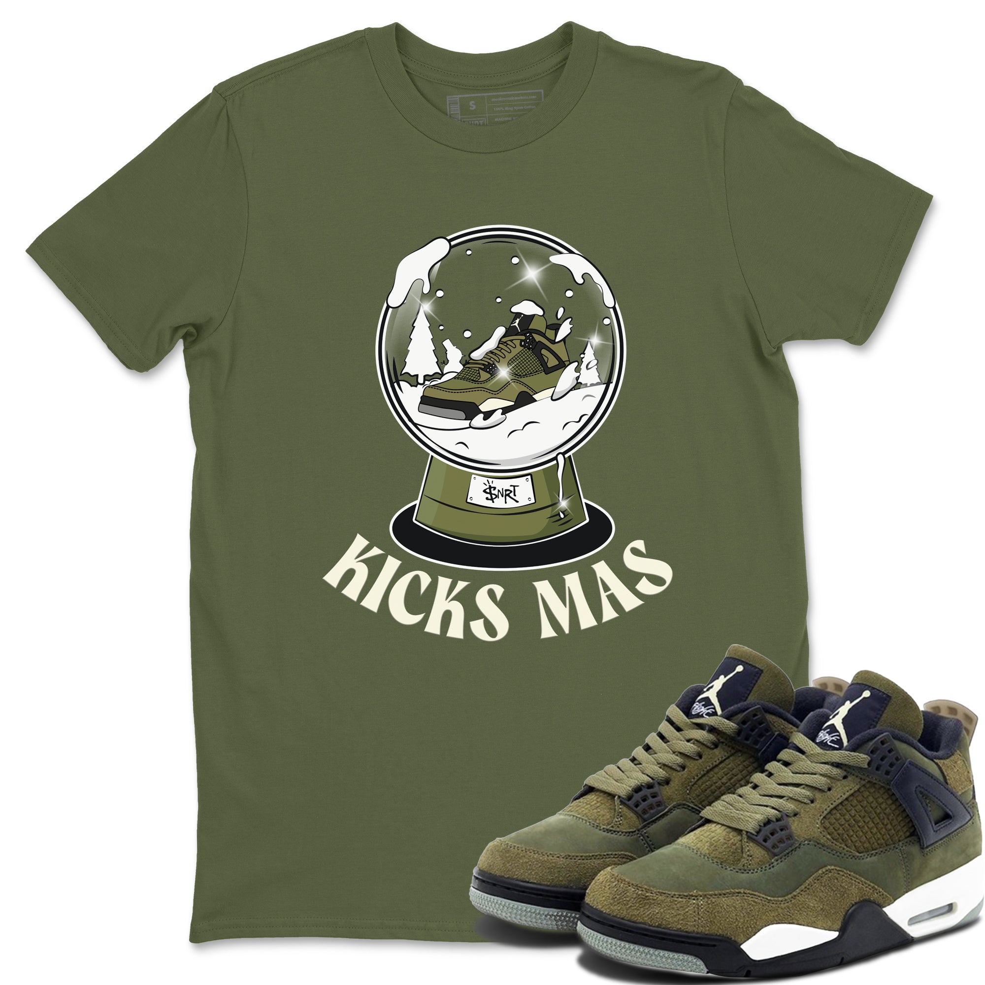 Snow Ball snkmatch Tee - Air Jordan 4 Medium Olive