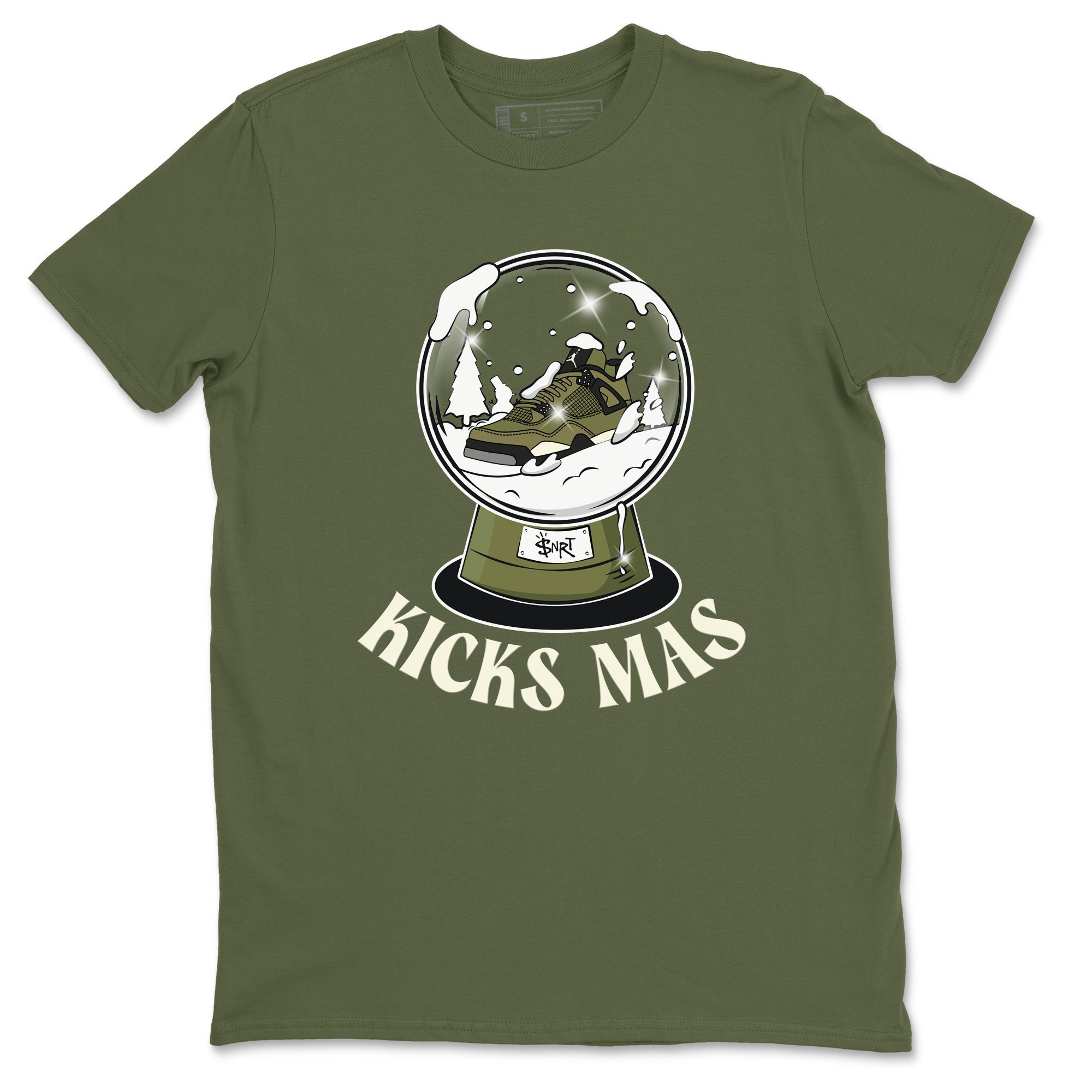 Snow Ball snkmatch Tee - Air Jordan 4 Medium Olive